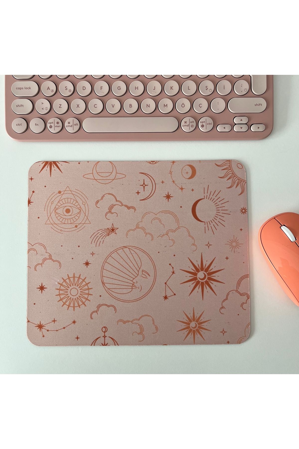 Duxy Manifest Desenli Mouse Pad, 23x19 cm, Kaymaz Taban, Ev, Ofis ve Oyun için Rahat ve Yumuşak Mousepad