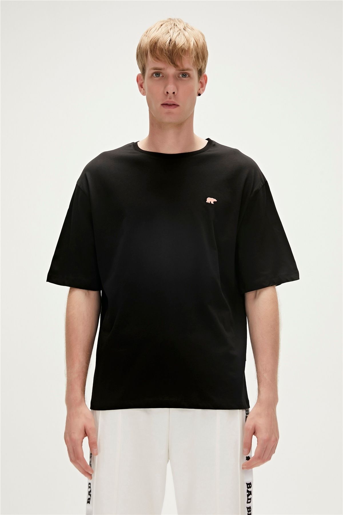 Bad Bear Reality T-shirt Siyah Oversize Basic Erkek Tişört