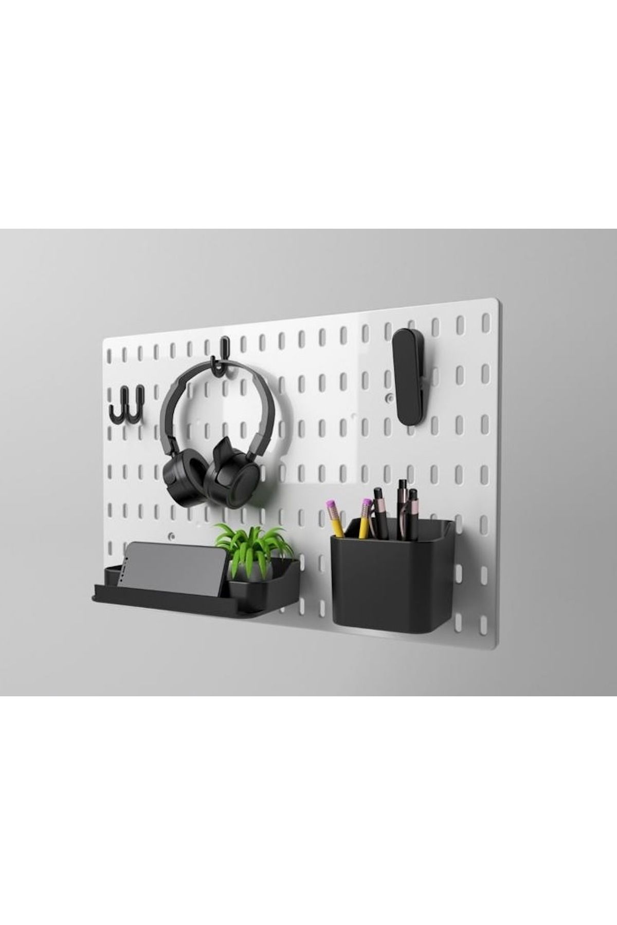 İNTERİO Duvar Rafı Organizer Oyuncu I?çerik Üretici Organizer Gamer Organizer 40x28-beyaz