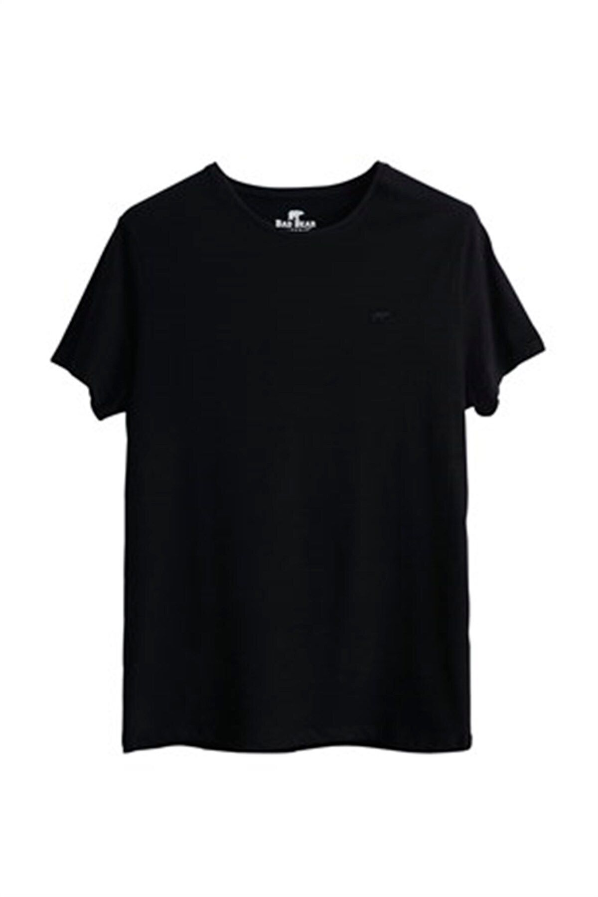 Bad Bear Solid Ks T-shirt Siyah Basic King Size Erkek Tişört