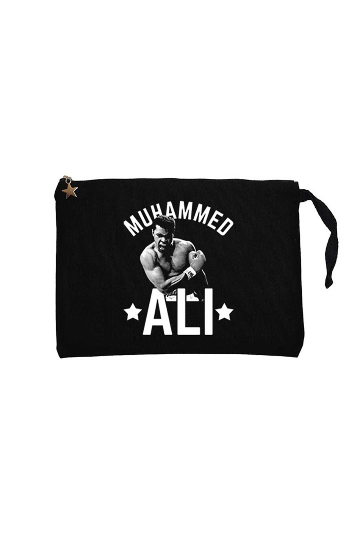 Z zepplin Muhammad Ali Face Siyah Clutch Astarlı Cüzdan / El Çantası