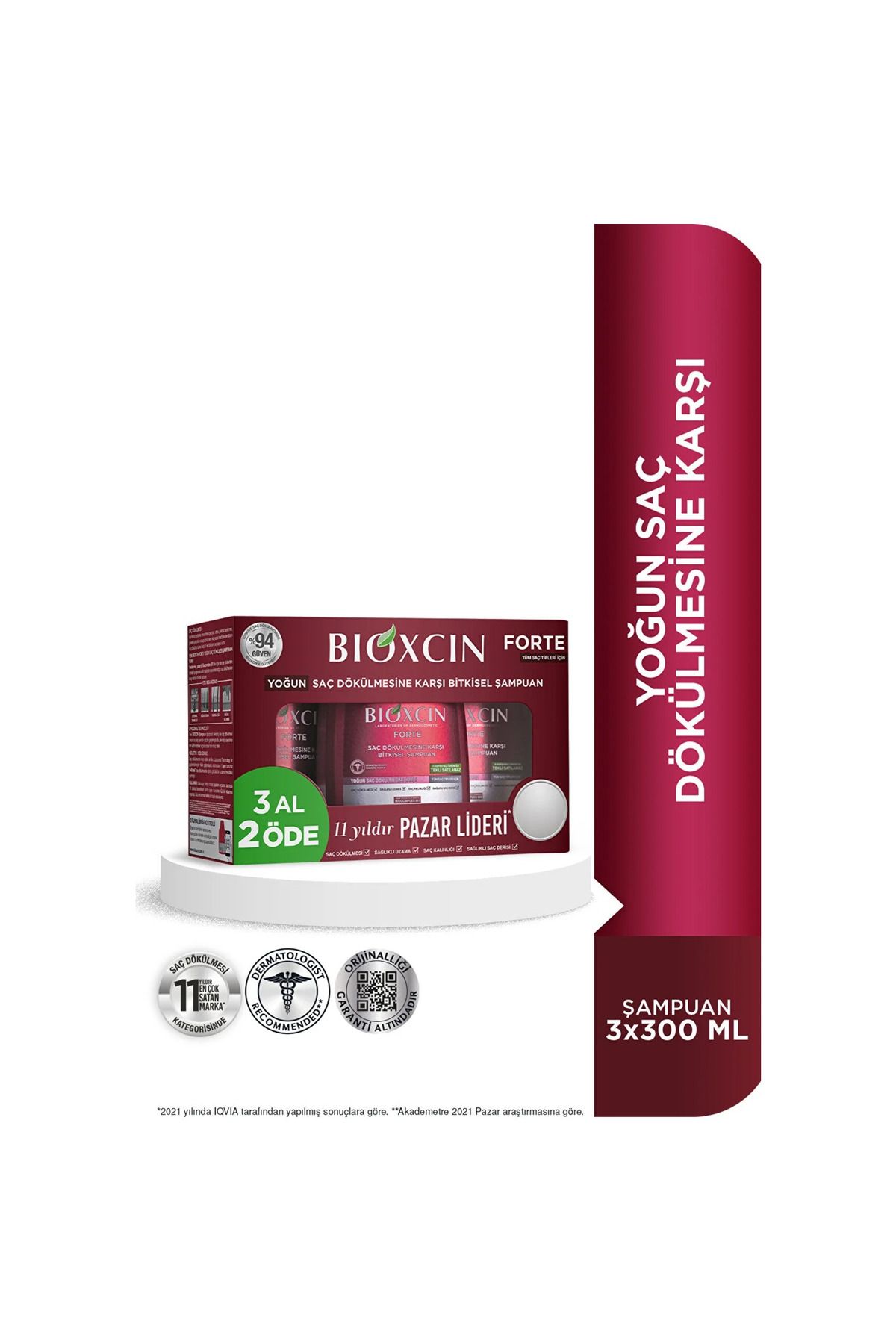 Bioxcin Forte 3 Al 2 Öde Şampuan ( Tüm Saç Tipleri İçin )
