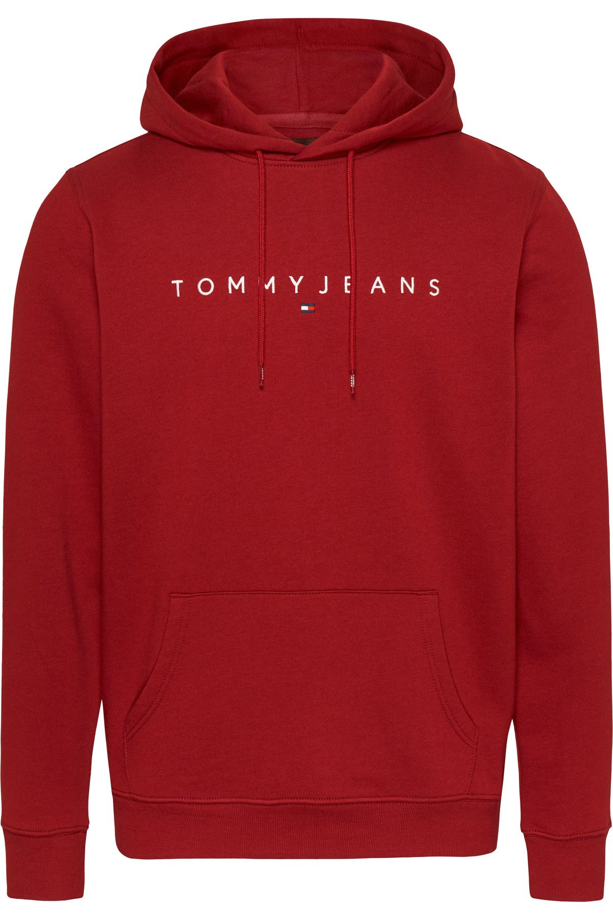 Tommy Hilfiger Erkek Marka Logolu Kapüşonlu Şık Görünüşlü Kırmızı Sweatshirt Dm0dm17985-xmo