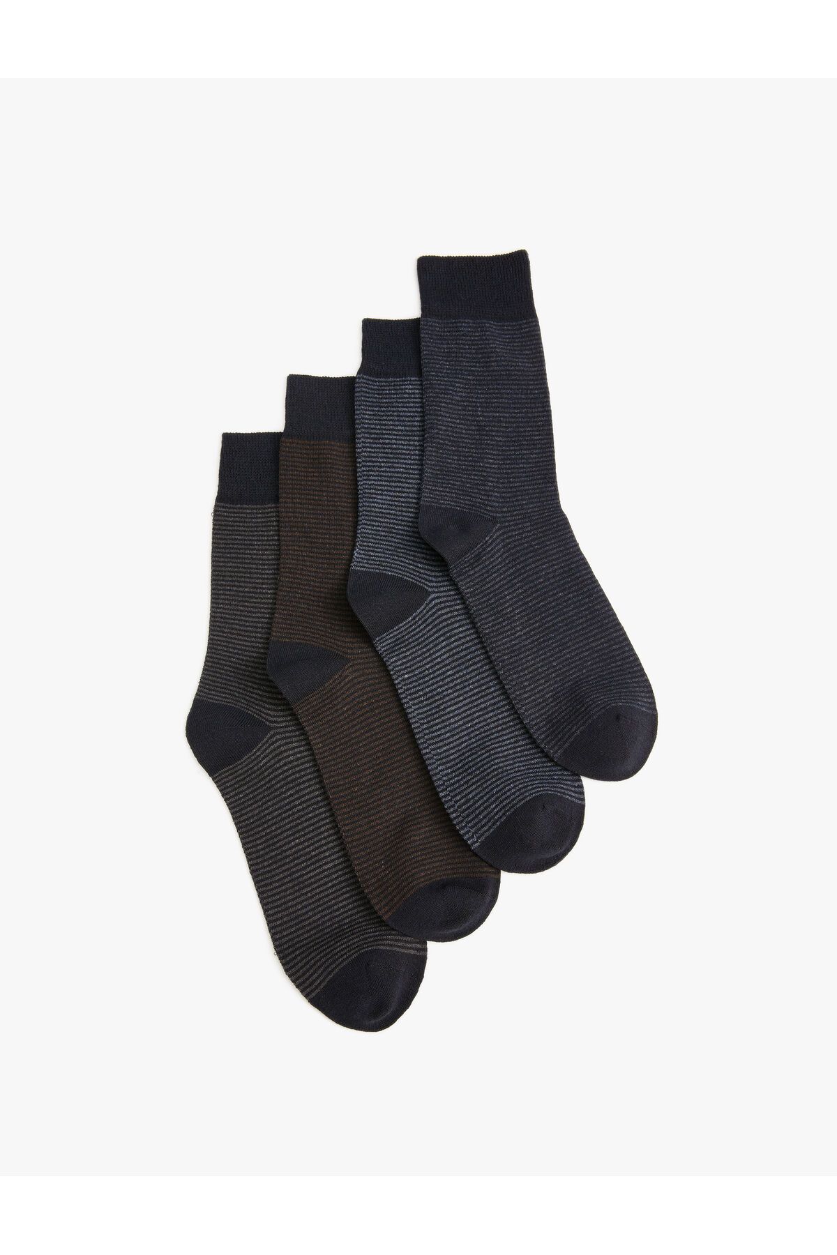 Koton Çizgili 4'lü Soket Çorap Seti Çok Renkli