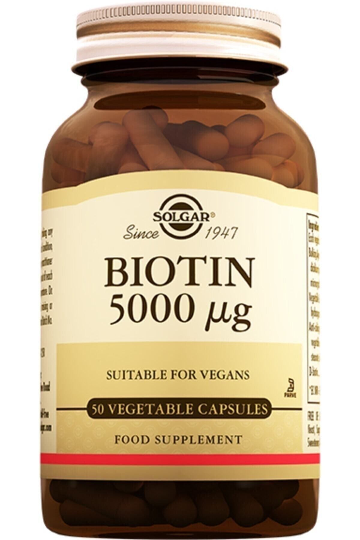 Solgar Biotin 5000 Mcg 50 Kapsul (biyotin) Skt:12-2024