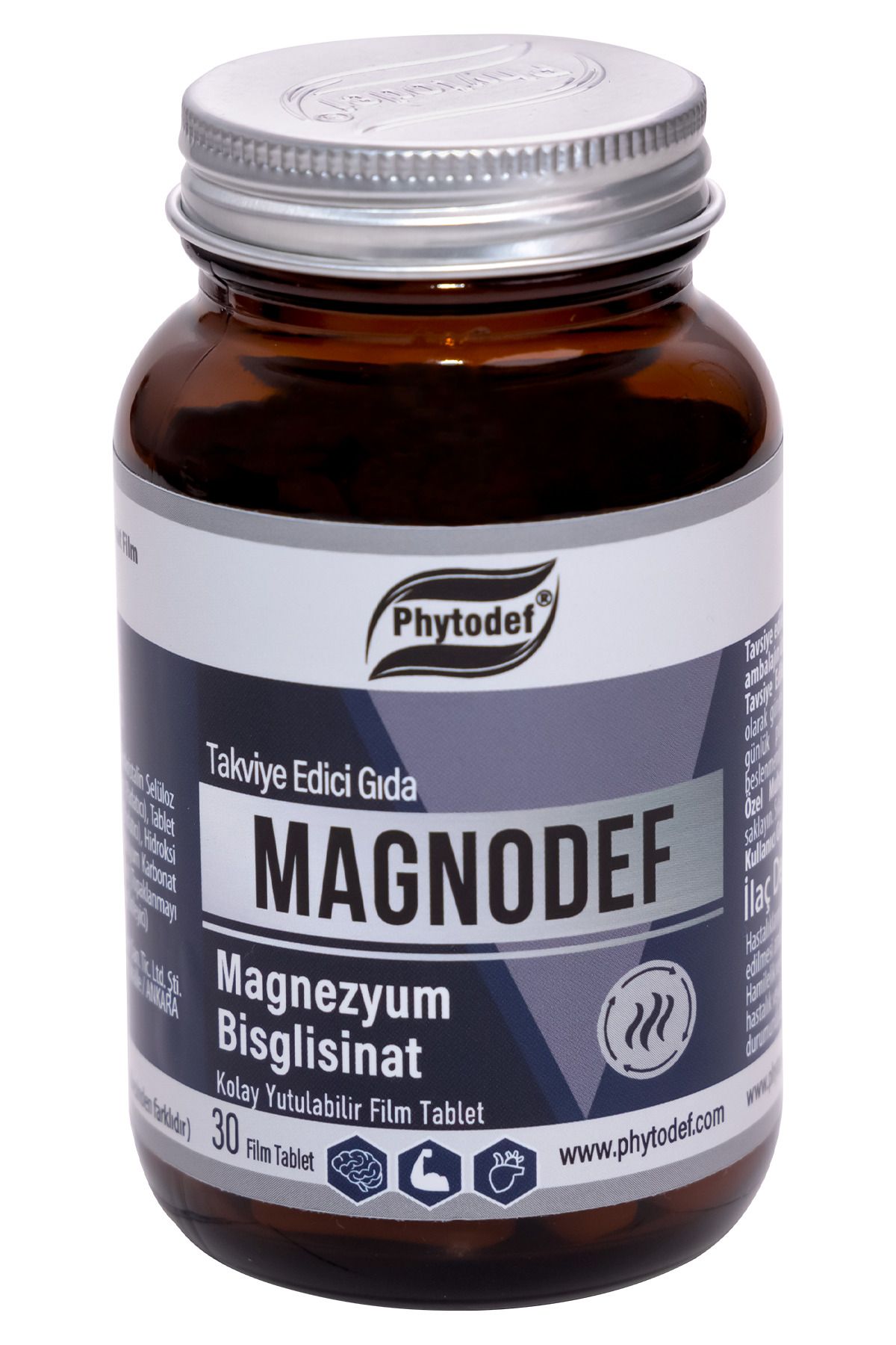Phytodef Magnodef Magnezyum Bisglisinat (GLİSİNAT) 30 Tablet (MAGNESİUM BİSGLYCİNATE)