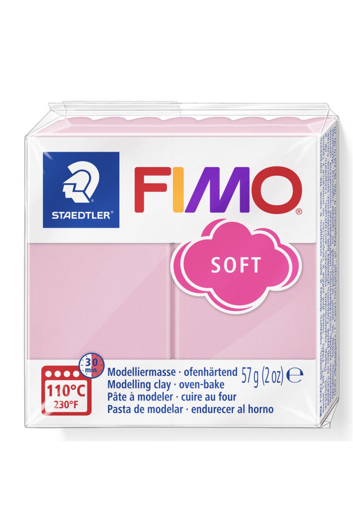 Staedtler Fimo Soft Polimer Kil 57 gr. T21 Strawberry Cream Pink