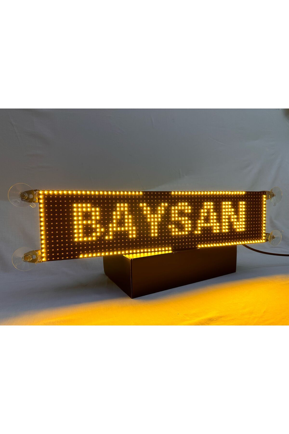 BAYSAN 16X64CM Sarı Güzergah LED Tabela Çakmaklık Girişli