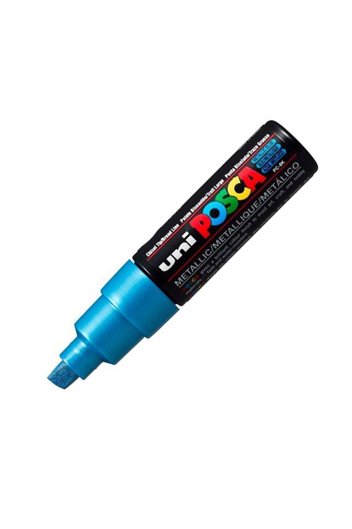 Uni Posca Marker Pc-8k Bold 8.0 Mm Metallic Blue