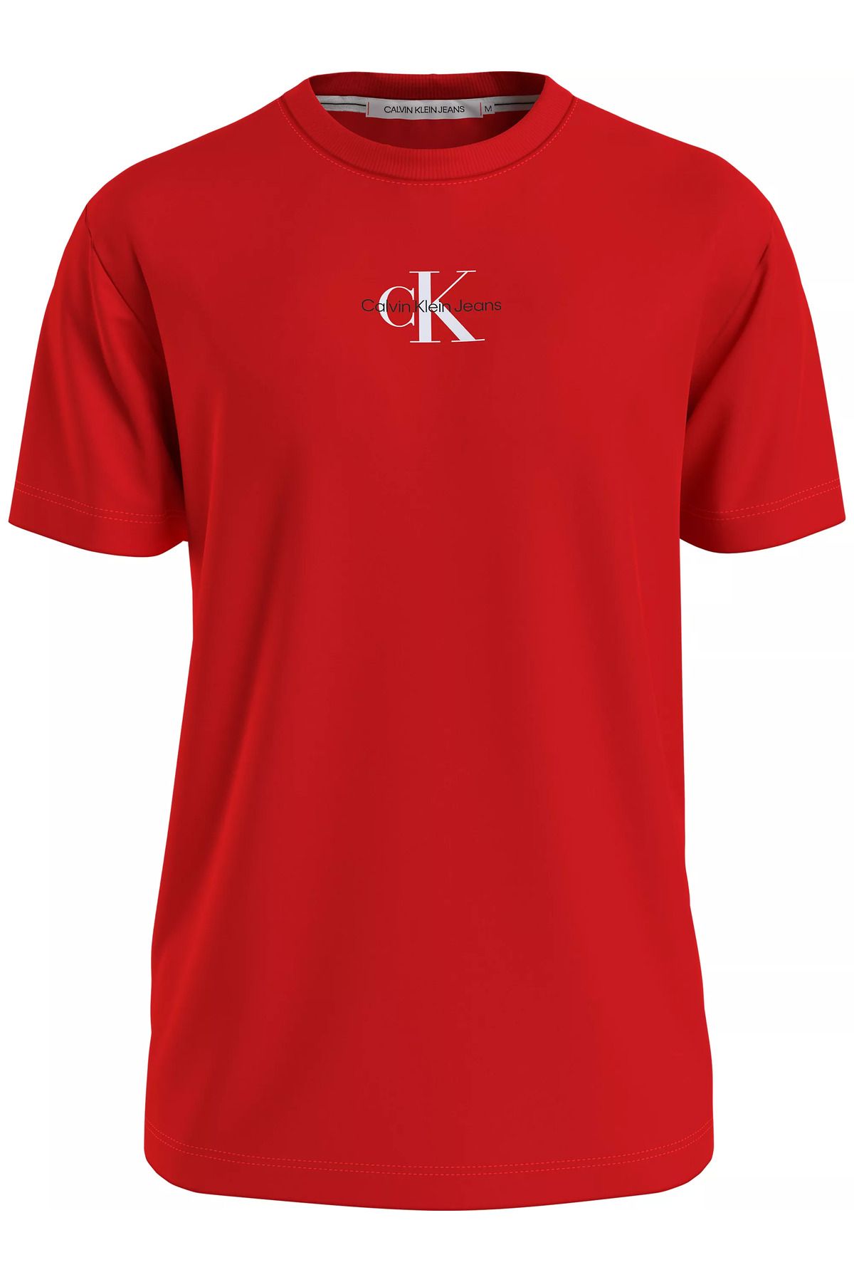 Calvin Klein Erkek Pamuklu Kısa Kollu Yuvarlak Yaka Kırmızı T-Shirt J30J323483-XA7