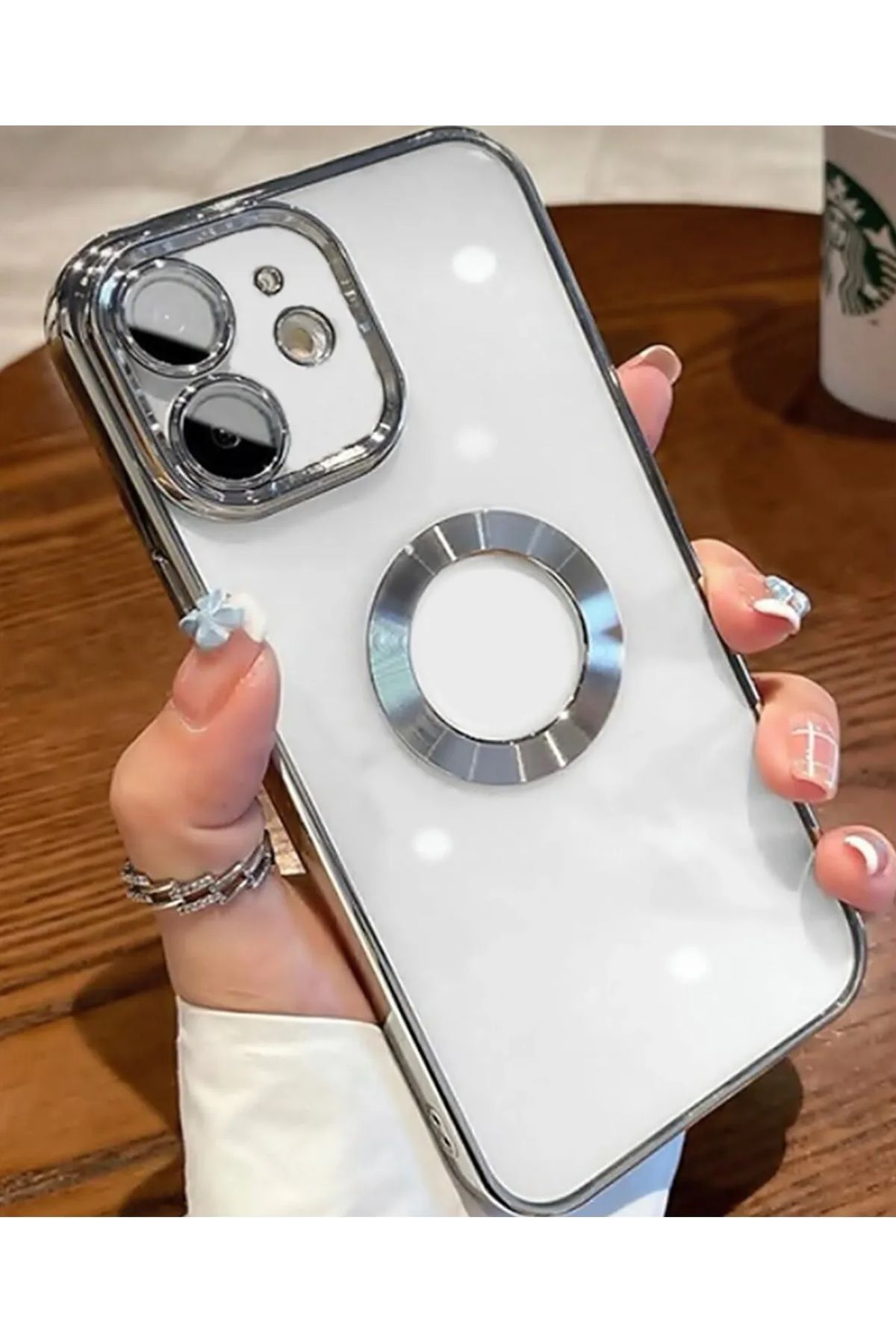 Vision iPhone 11 Modeliyle Uyumlu Renkli Çerçeveli, Kamera Korumalı Lazer Silikon Kılıf