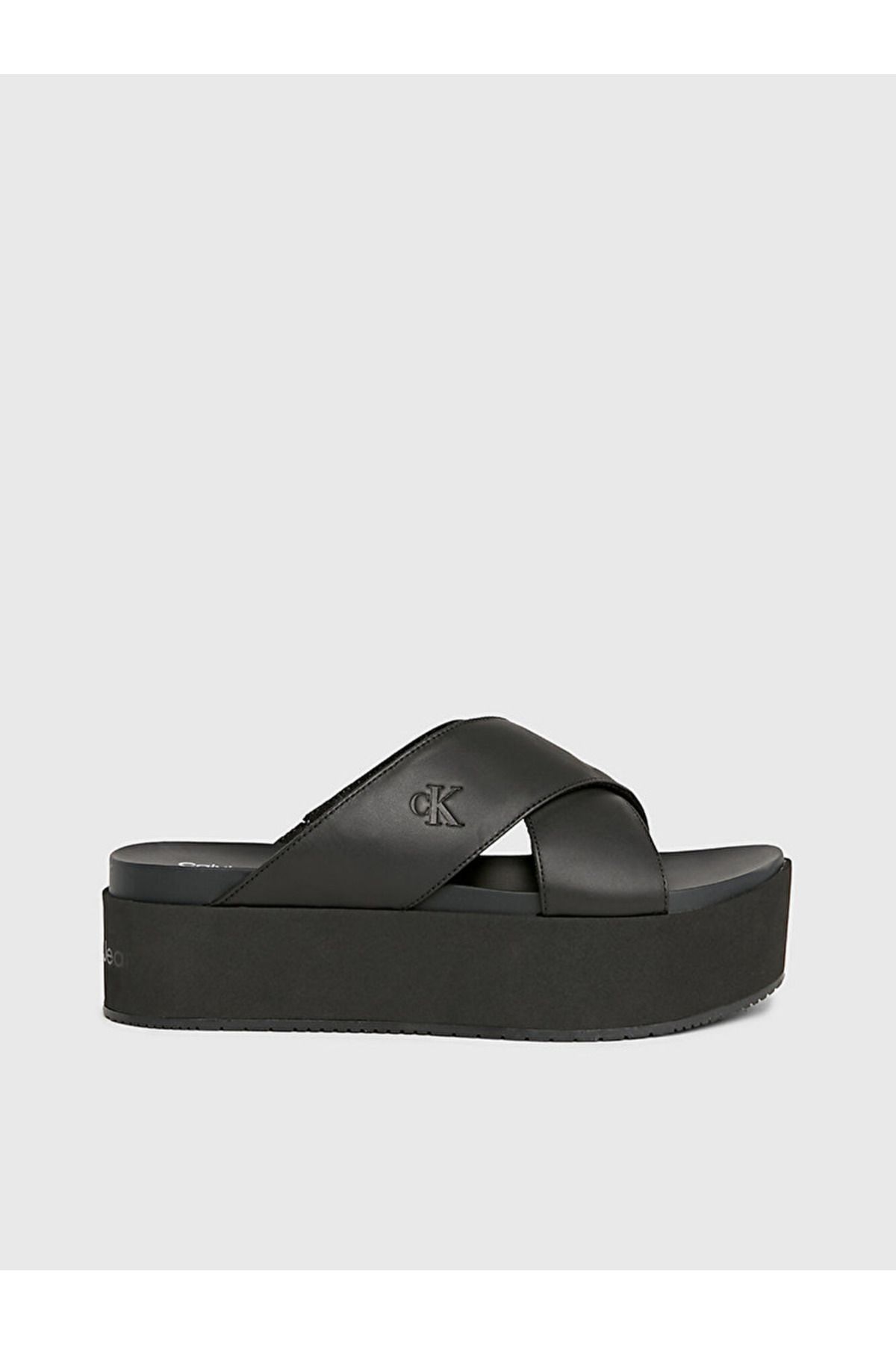Calvin Klein Leather Platform Sandals