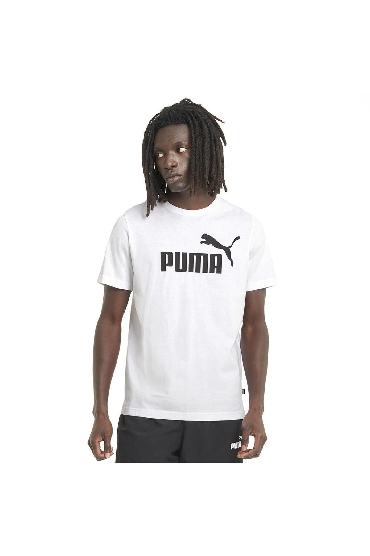 Puma Essential Logo Tee Erkek Beyaz Günlük Stil Tişört