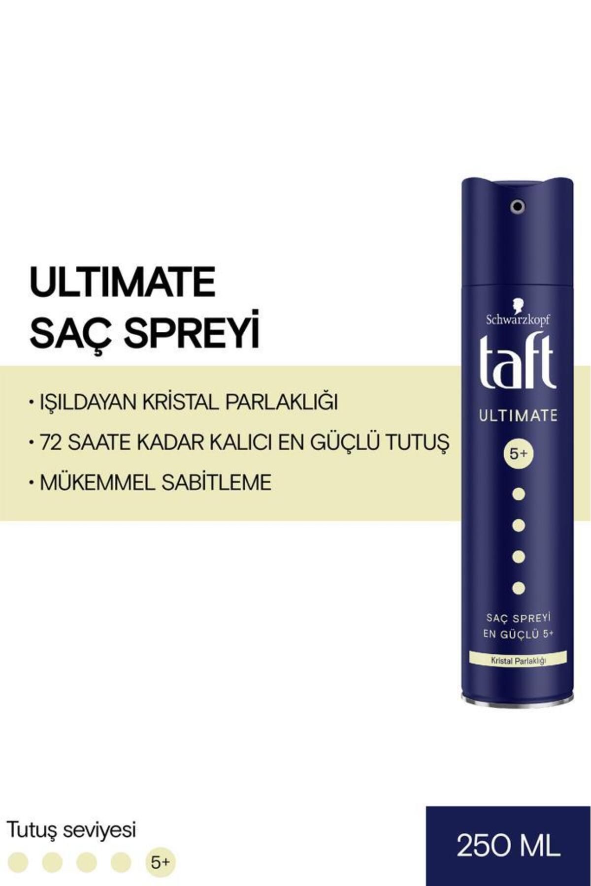 Schwarzkopf Taft Ultimate Sprey 250 ml (KRİSTAL PARLAKLIĞI)