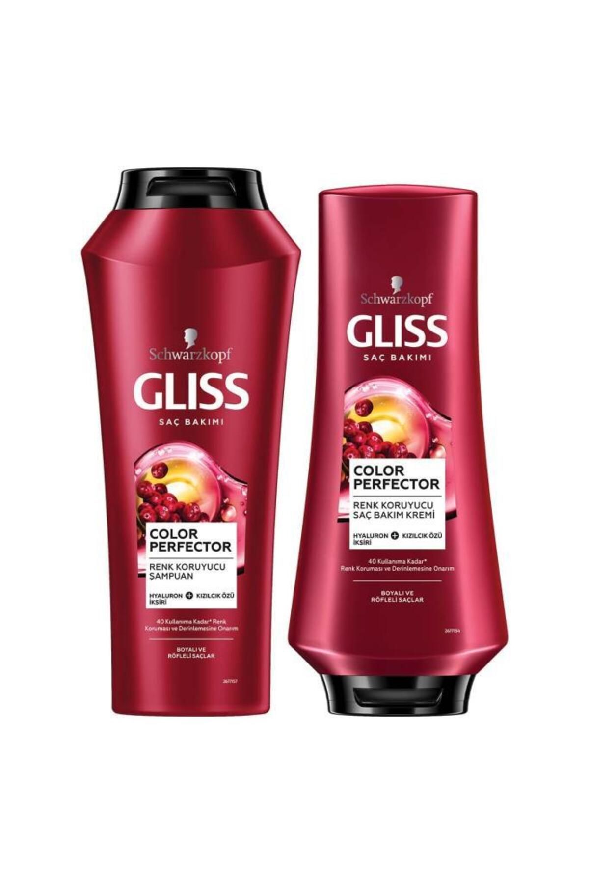 Gliss Color Perfector Renk Koruyucu Şampuan 500 ml Color Perfector Saç Kremi 360 ml