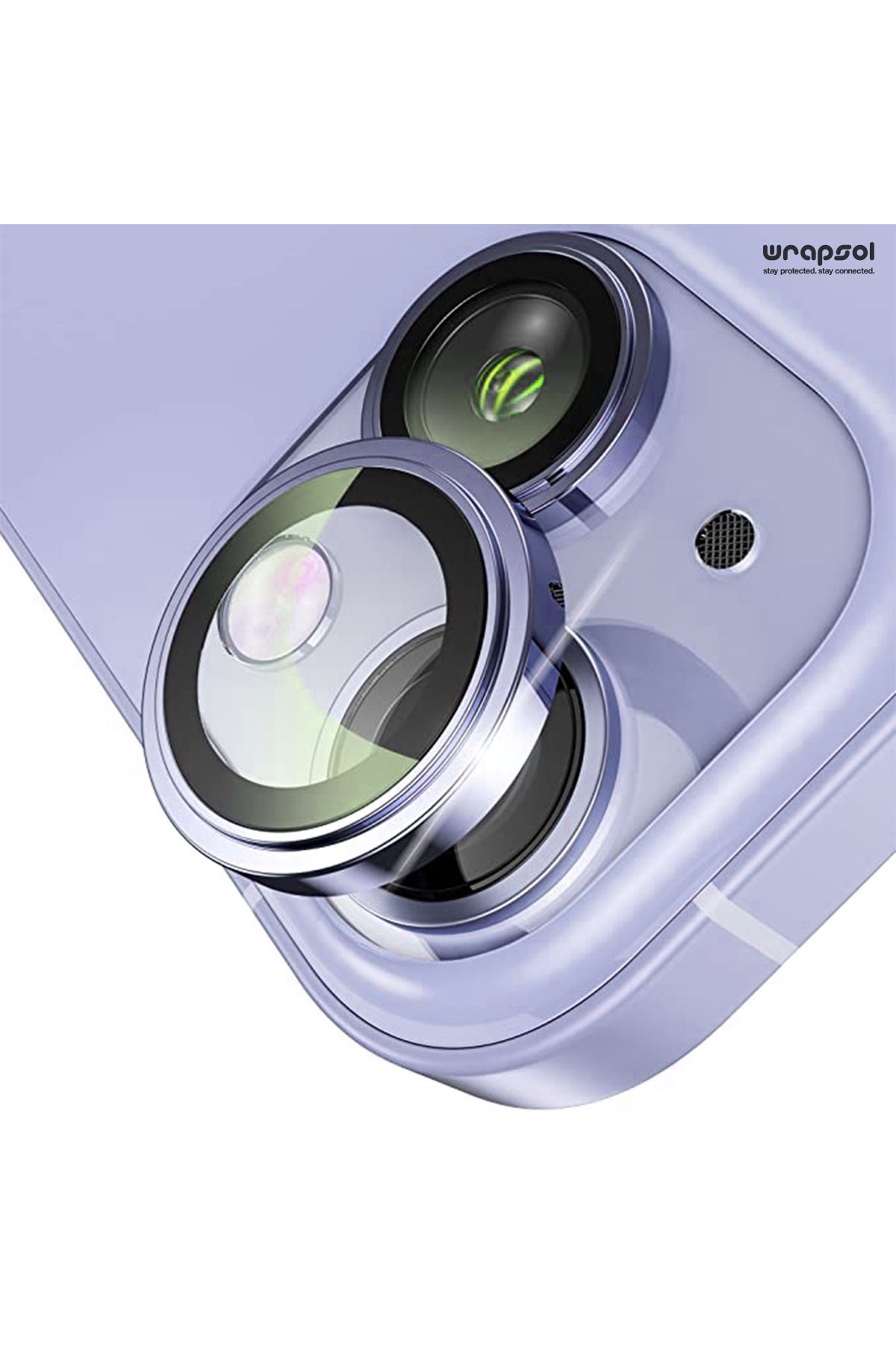 Wrapsol Iphone 14 Plus Kamera Lens Koruyucu Mor