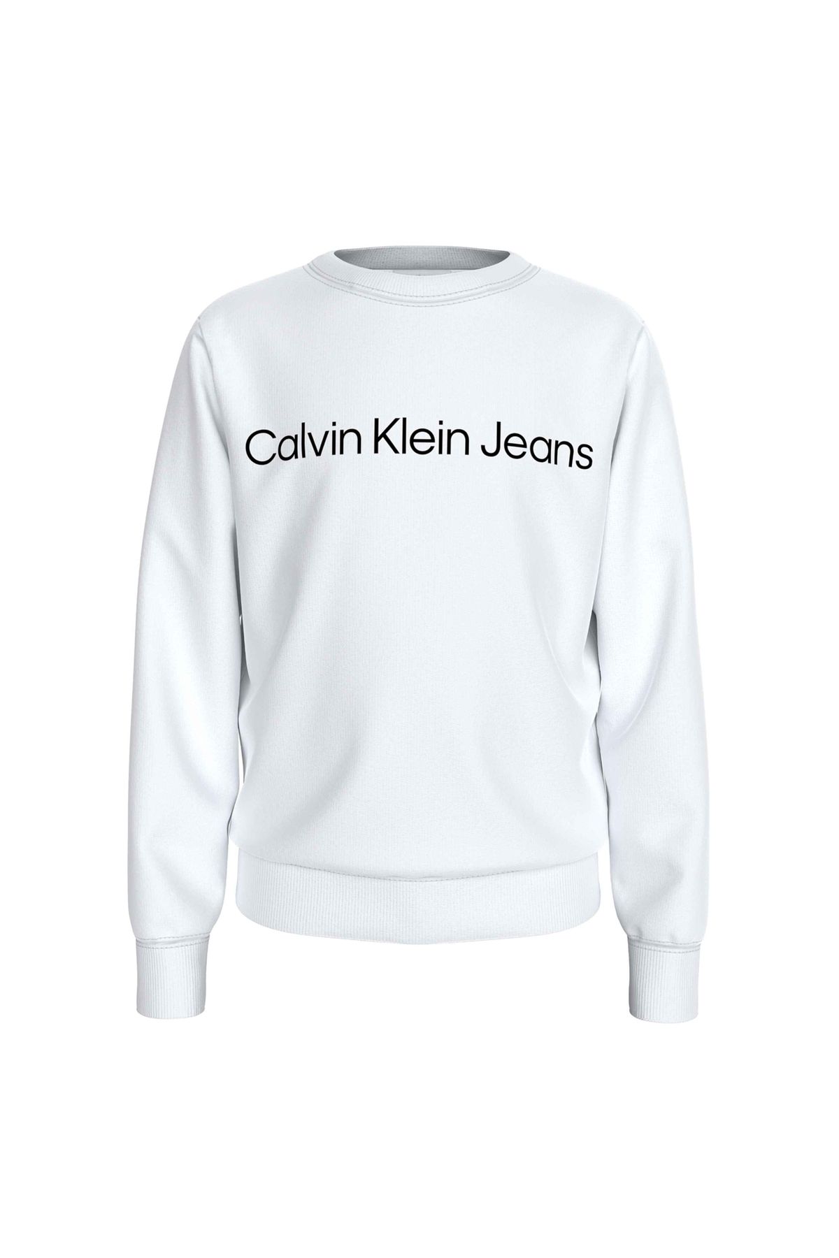 Calvin Klein Kadın Beyaz Sweatshırt INST. LOGO REGULAR CN