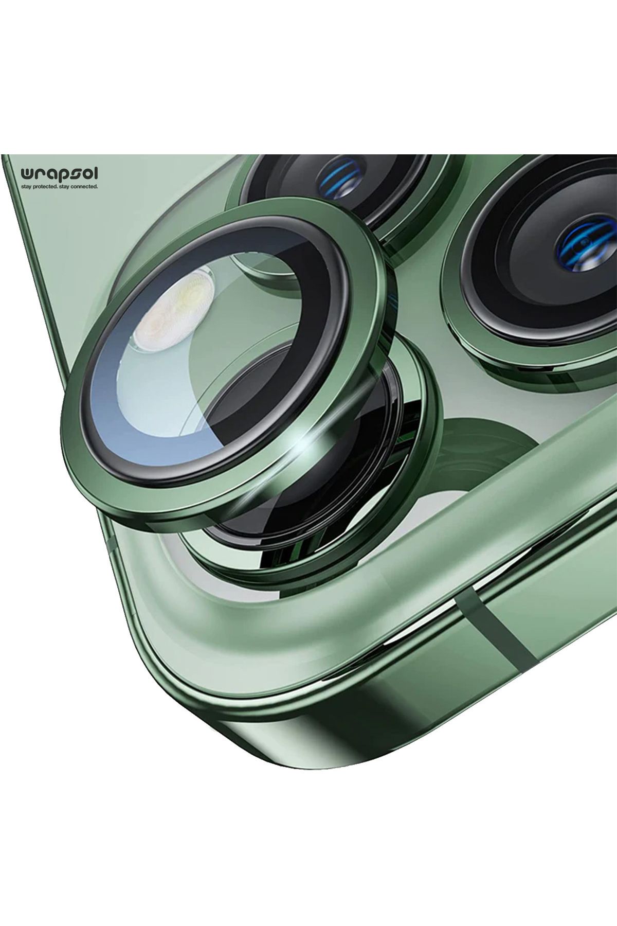 Wrapsol Iphone 13 Pro Max Kamera Lens Koruyucu Yeşil
