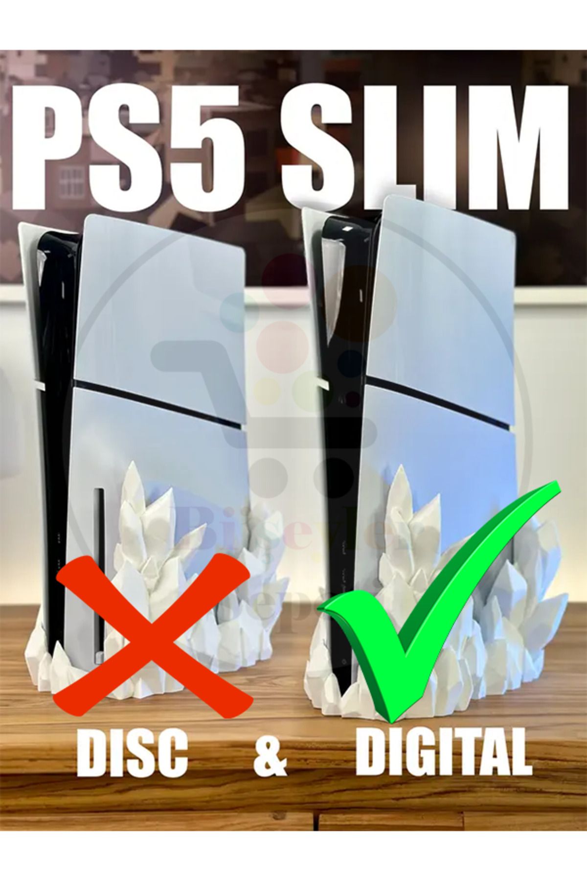 Bi'şeyler Sepeti Ps5 Slim - Playstation 5 Digital Versiyon Kristal Dikey Stand