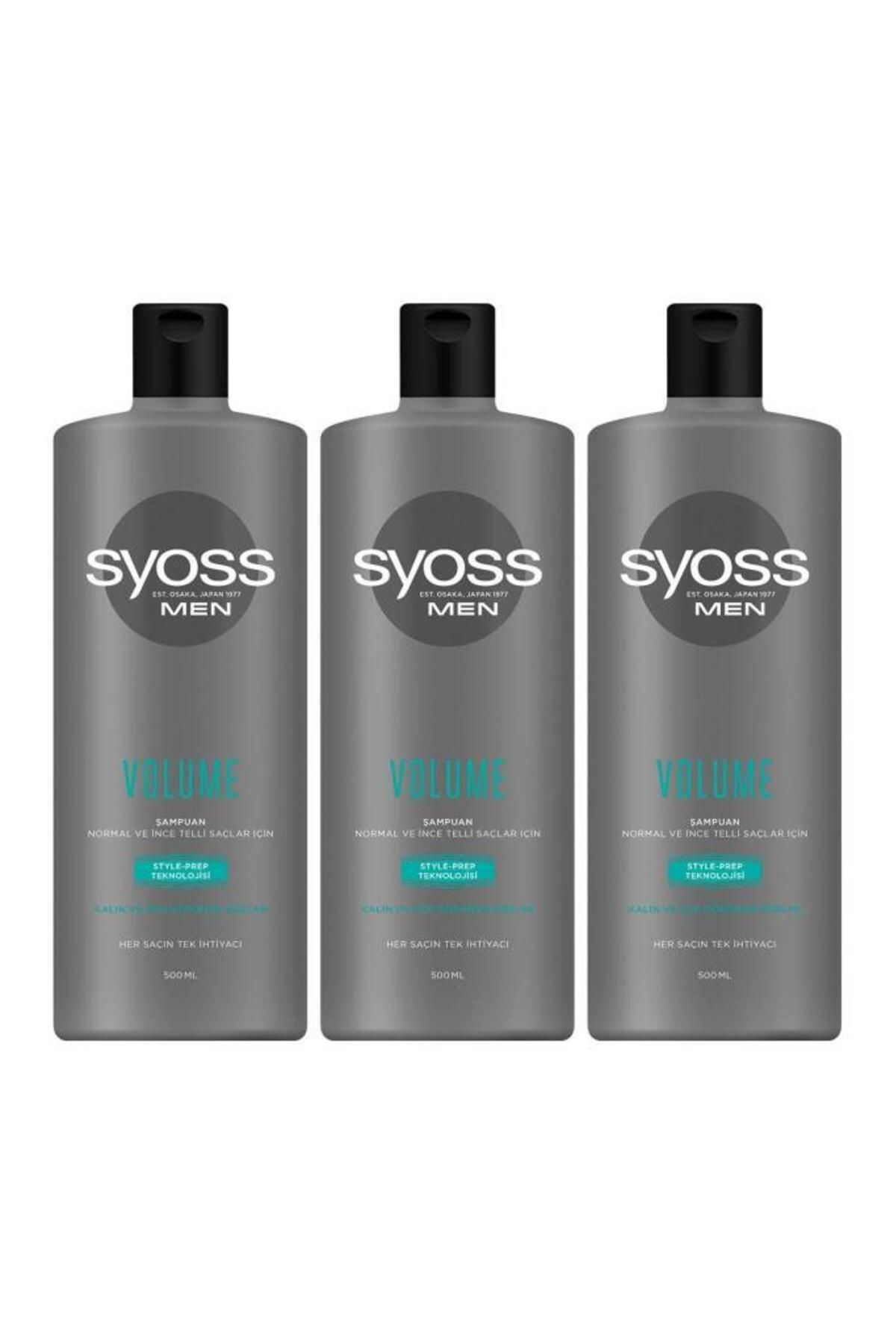 Syoss Men Volume Kalın Ve Gür Görünümlü Saçlar Şampuan 500 ml X 3 Adet