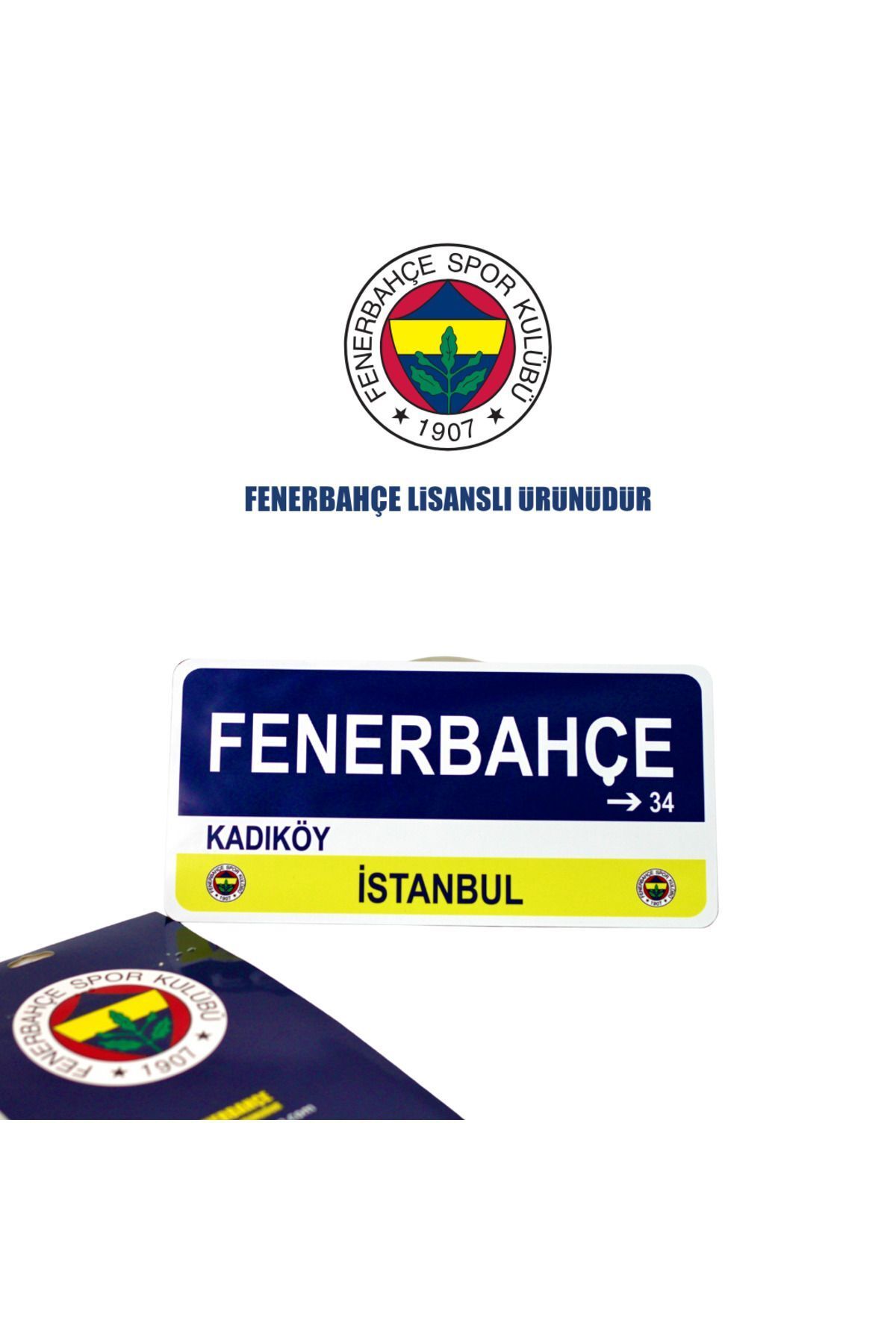 Fenerbahçe Lisanslı Taraftar Sokak Tabelası Plaka