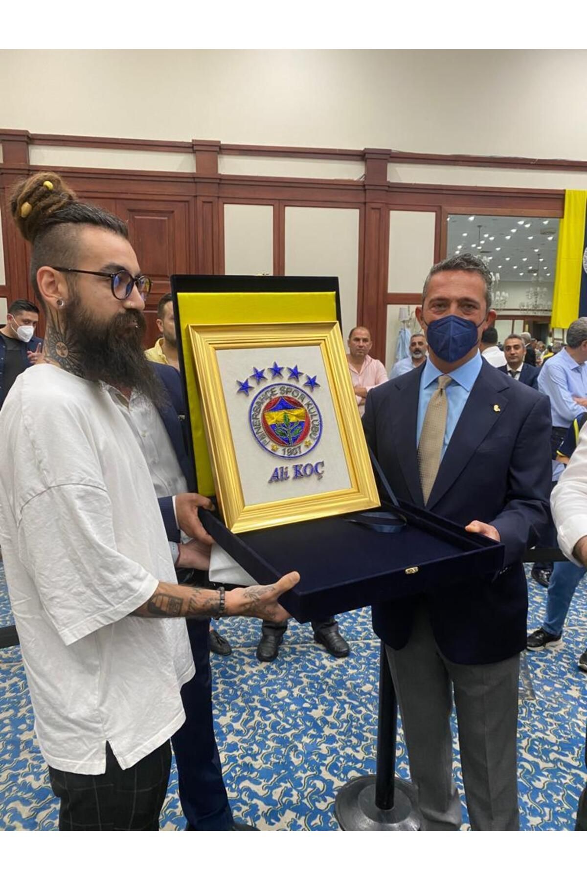 Fenerbahçe Lisanslı Mavi 5 Yıldız Arma Filografi Tablo.