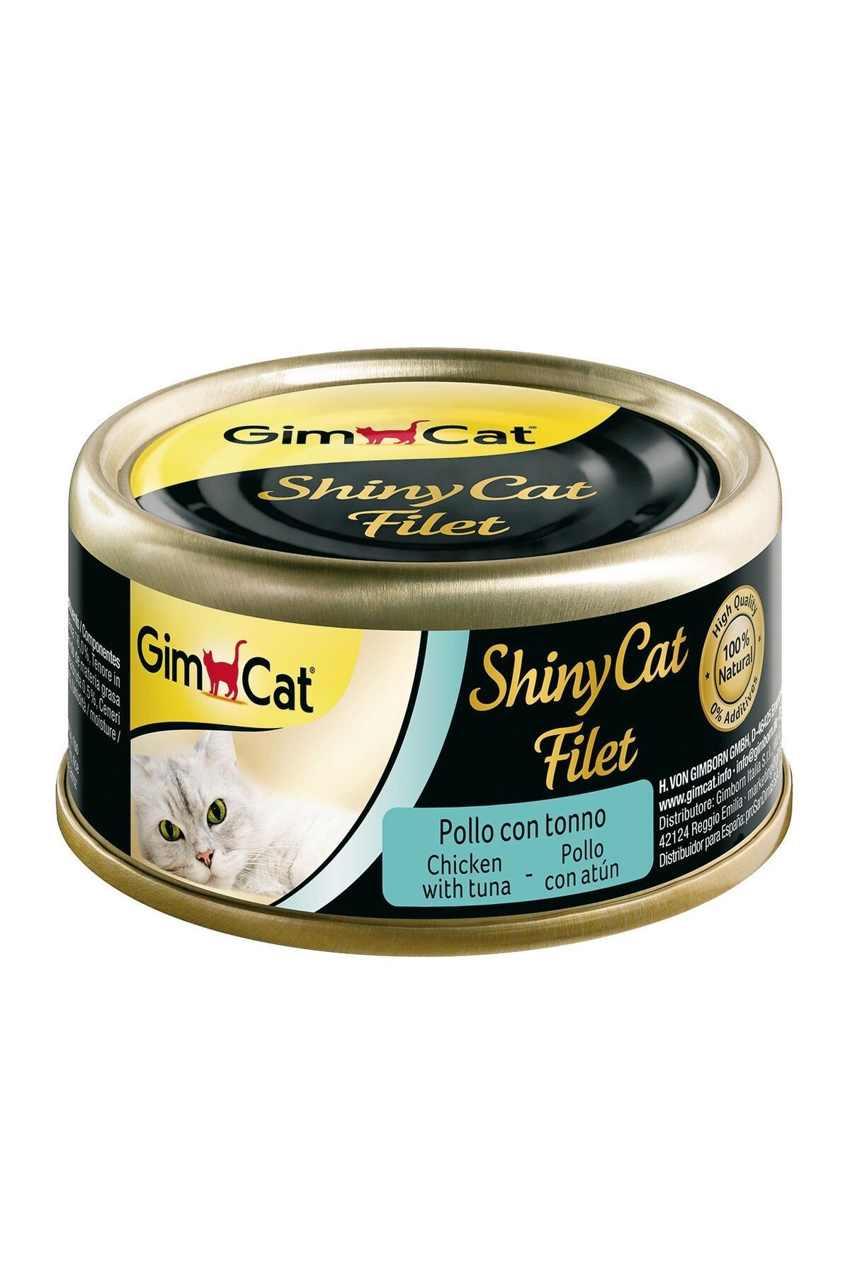 Gimcat Shinycat Fileto Tuna Balıklı ve Tavuklu Yetişkin Konserve Kedi Maması 70 Gr