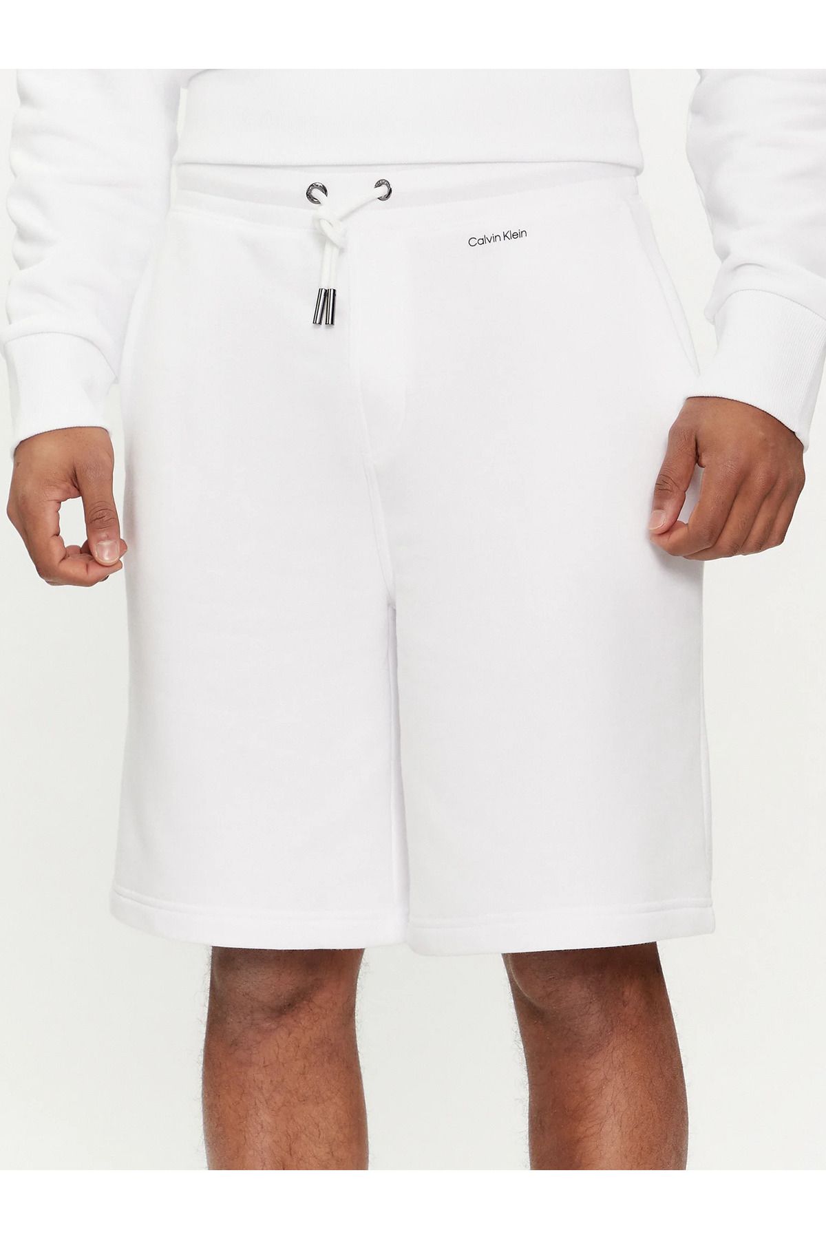 Calvin Klein Erkek Regular Fit Spor Model Rahat Beyaz Şort K10K112689-YAF