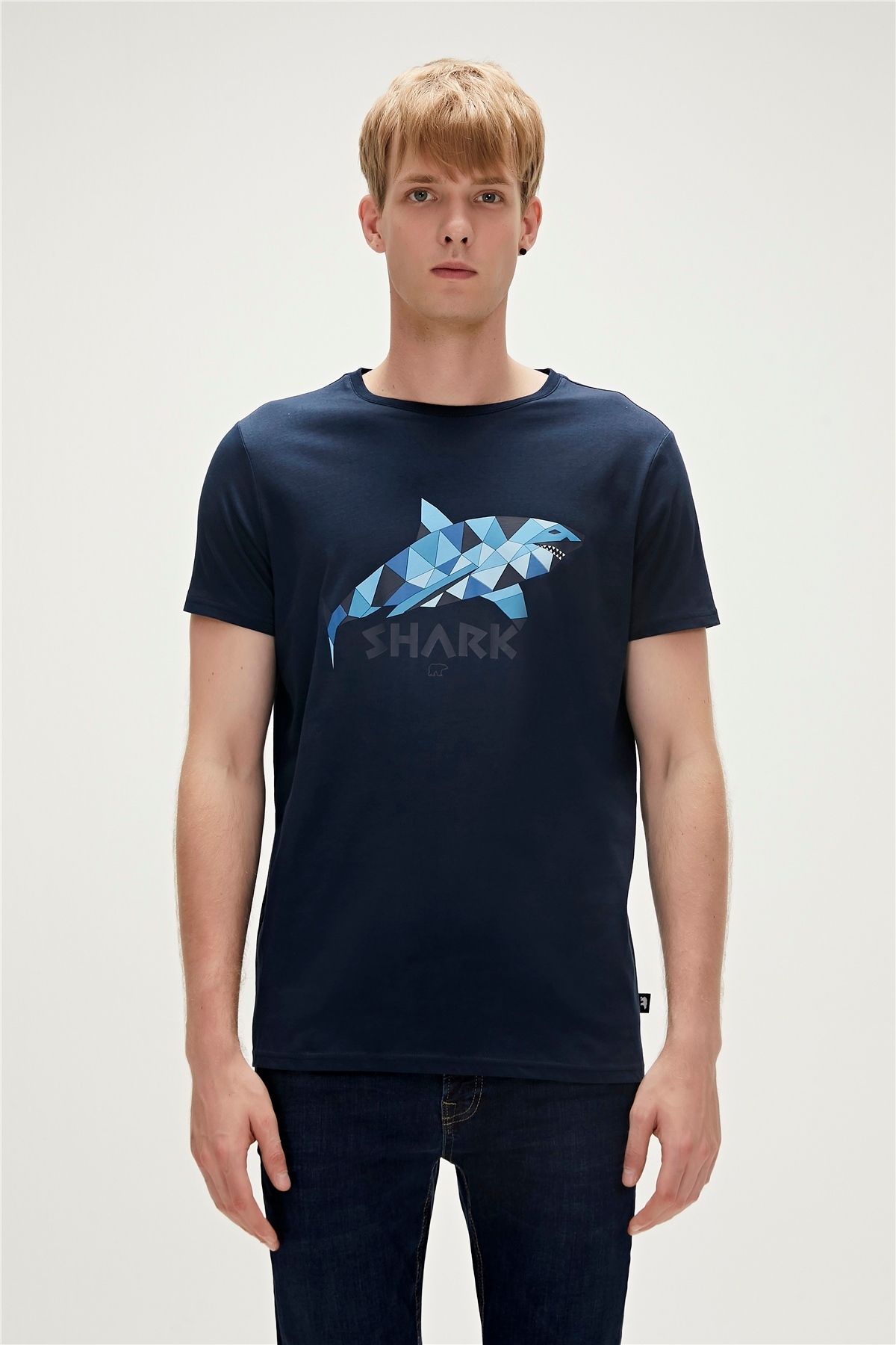 Bad Bear Shark T-shirt Lacivert Baskılı Erkek Tişört