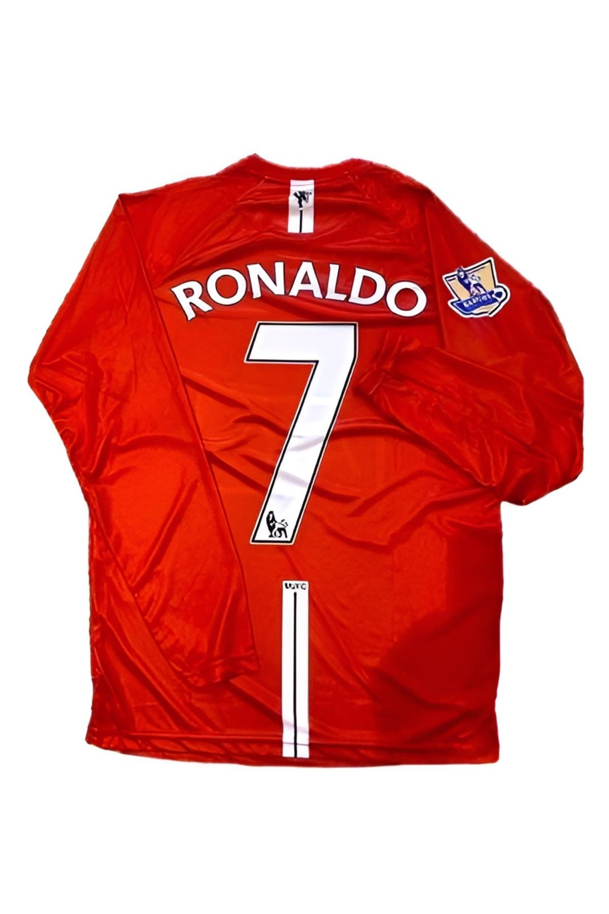 DENAPCAL Ronaldo Uzun Kollu Kırmızı 2008 Şampiyonlar Ligi Retro Manchester United Forması