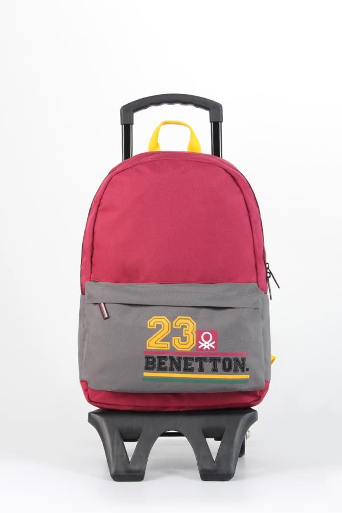 United Colors of Benetton . Ön Bölmeli Çekçekli Ilkokul Çantası 76015-standart Std