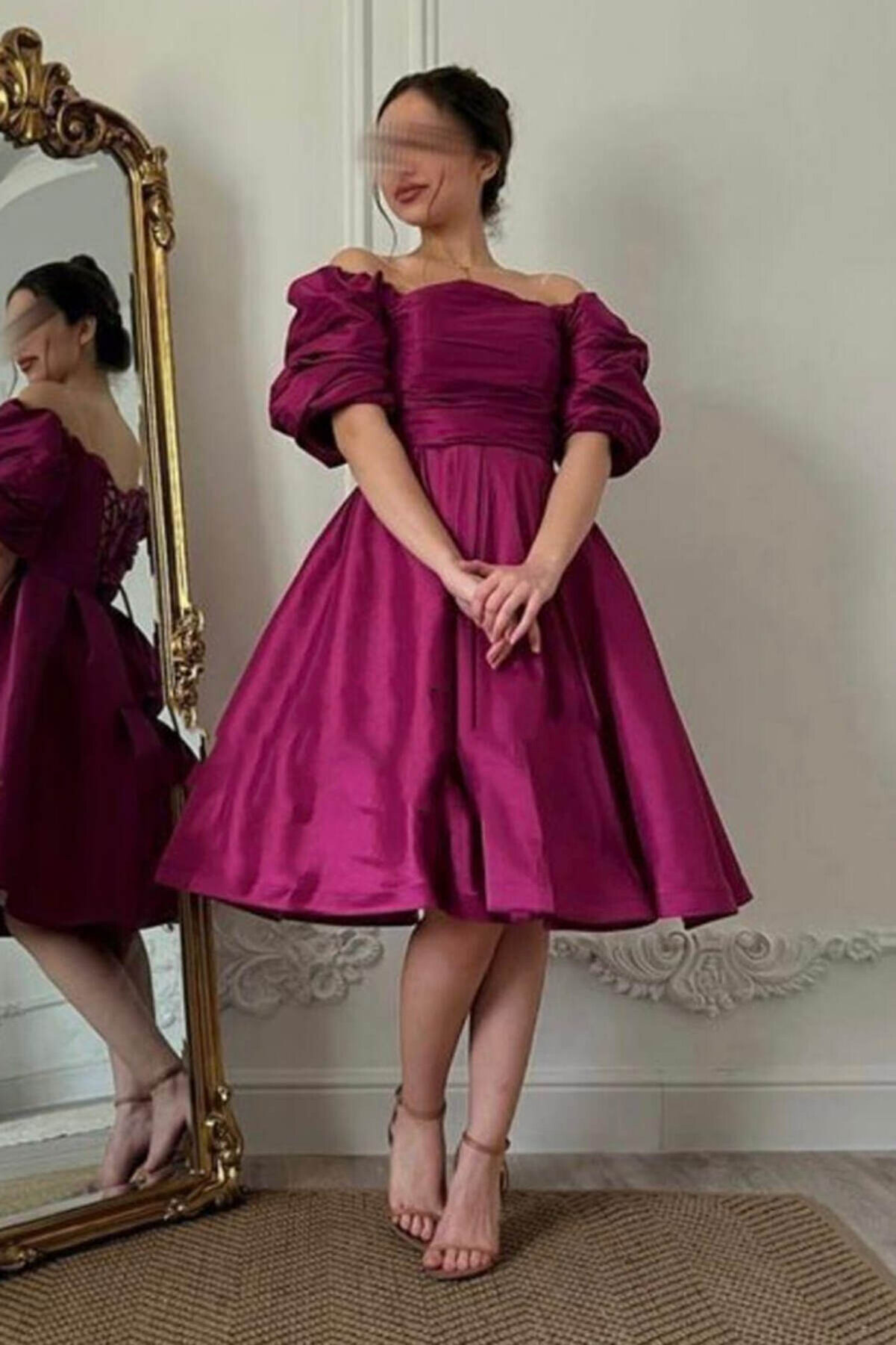 Gold Dresses  PRENSES KOL FU?YA M?D? SATEN AB?YE ELB?SE GDS24123