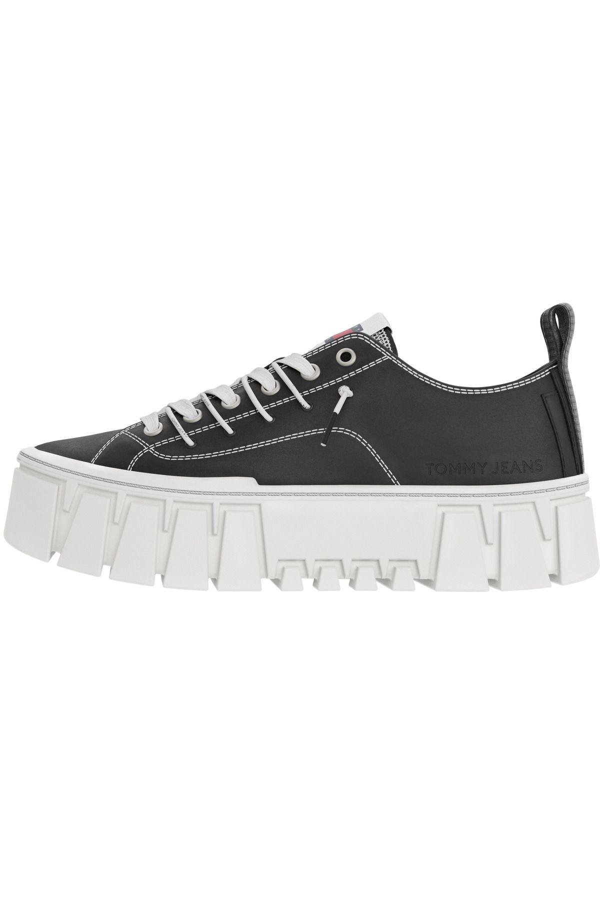 Tommy Hilfiger Kadın Marka Logolu Platform Topuklu Şık Görünüşlü Gündelik Kullanıma Uygun Siyah Sneaker En0en02419-