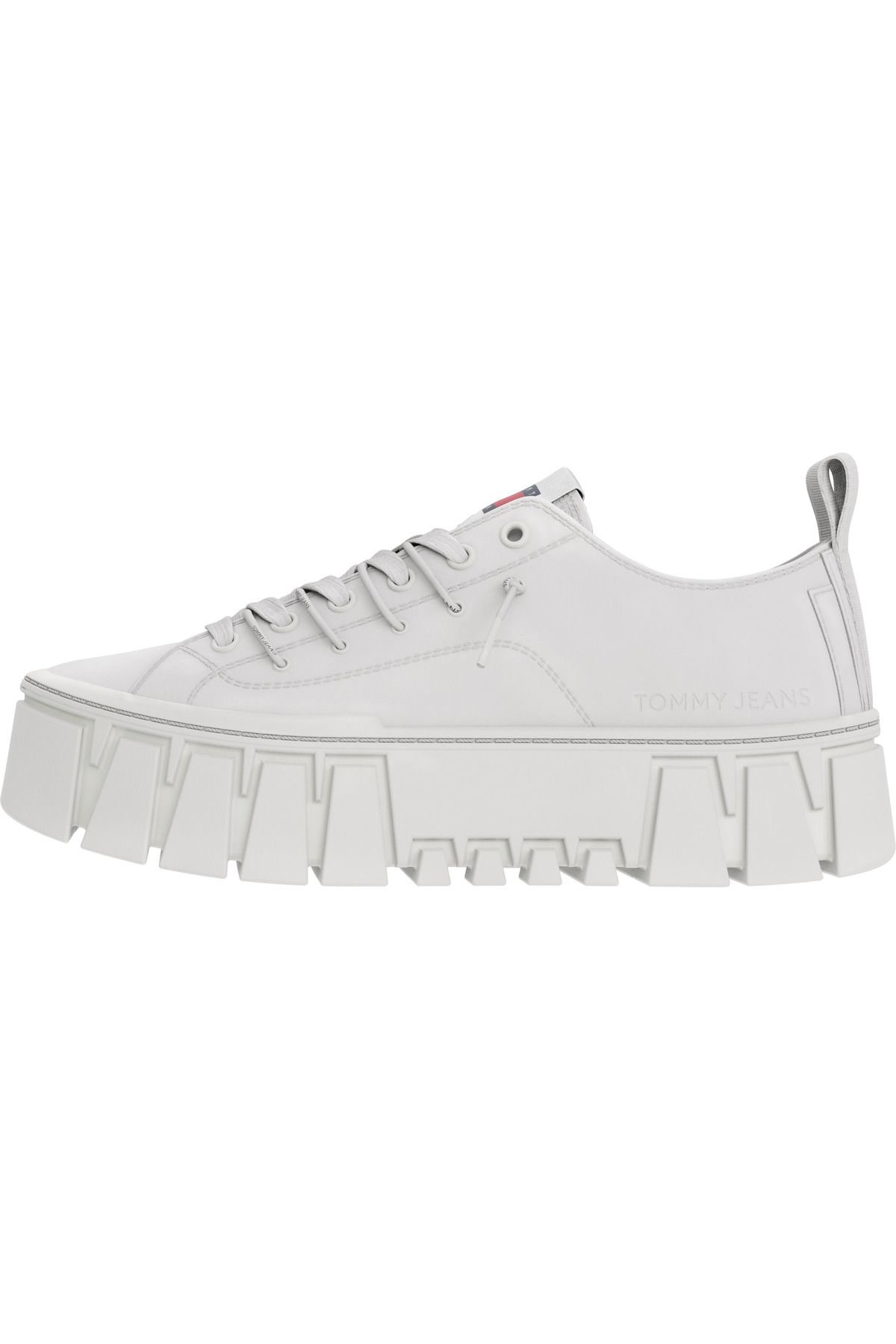 Tommy Hilfiger Kadın Marka Logolu Platform Topuklu Şık Görünüşlü Gündelik Kullanıma Uygun Beyaz Sneaker En0en02419-