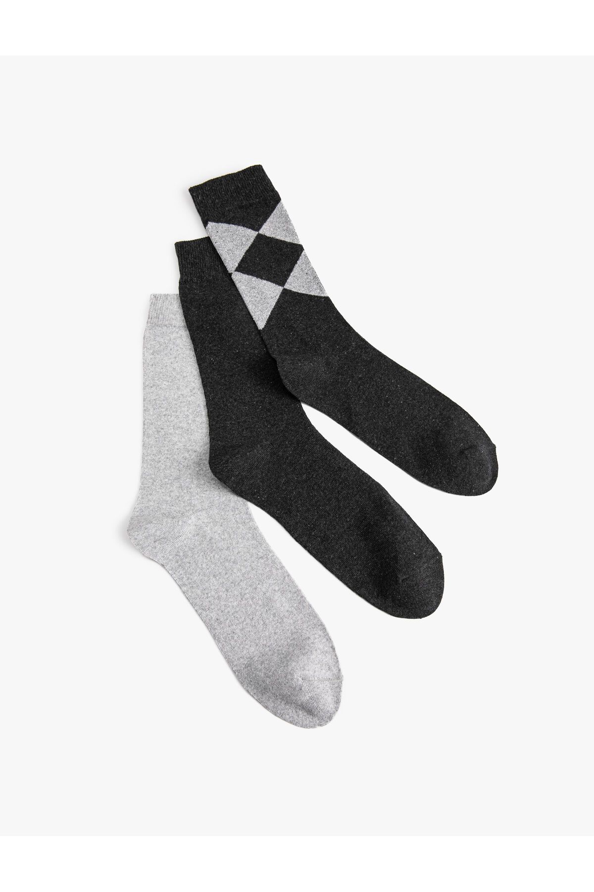 Koton 3'lü Soket Çorap Seti Geometrik Desenli