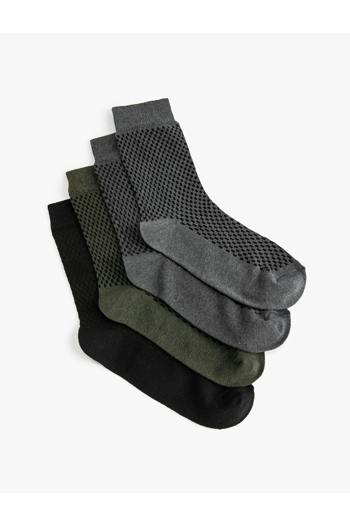 Koton 4'lü Soket Çorap Seti Geometrik Desenli