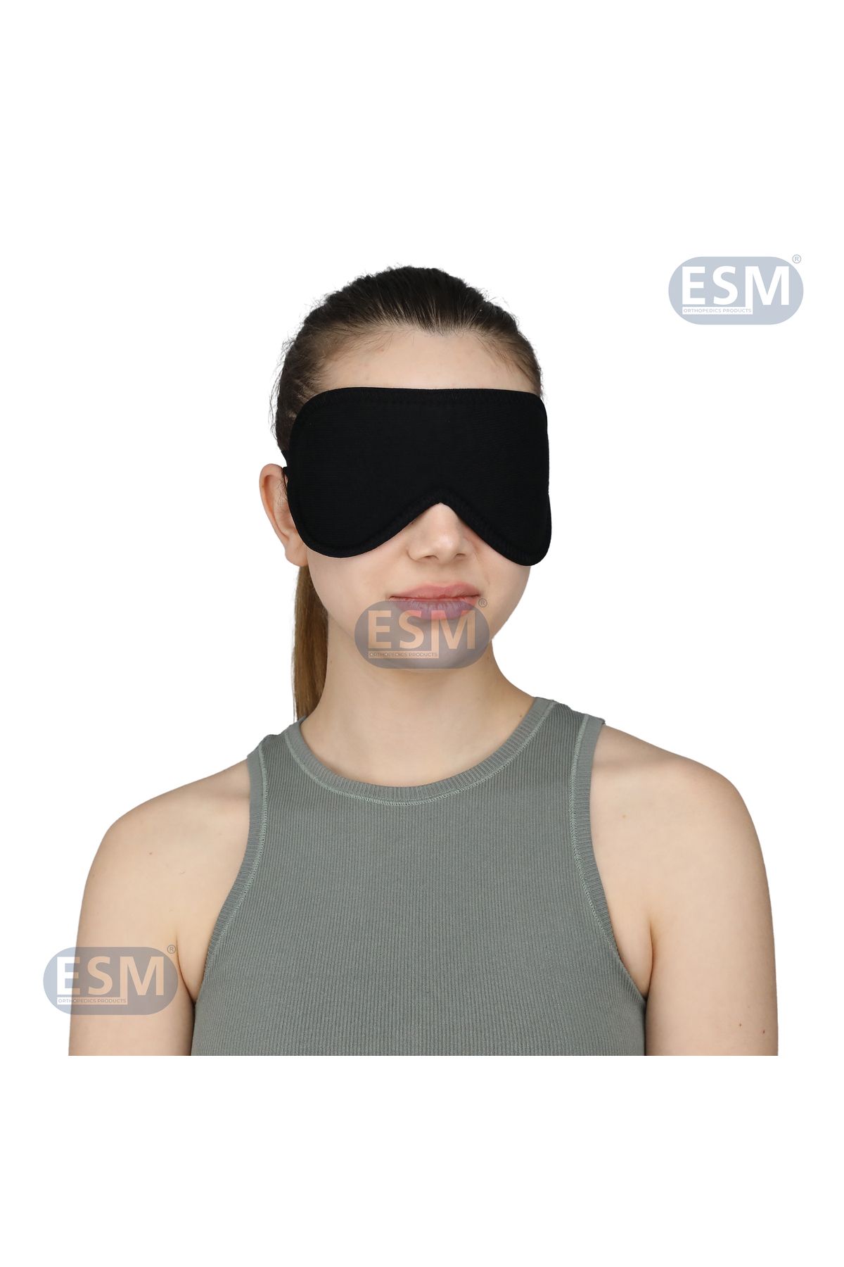 ESM Uyku Maskesi Işık Önleyici Göz Bandı Unisex Maske Seyahat Ve Uyku Göz Bandı Siyah