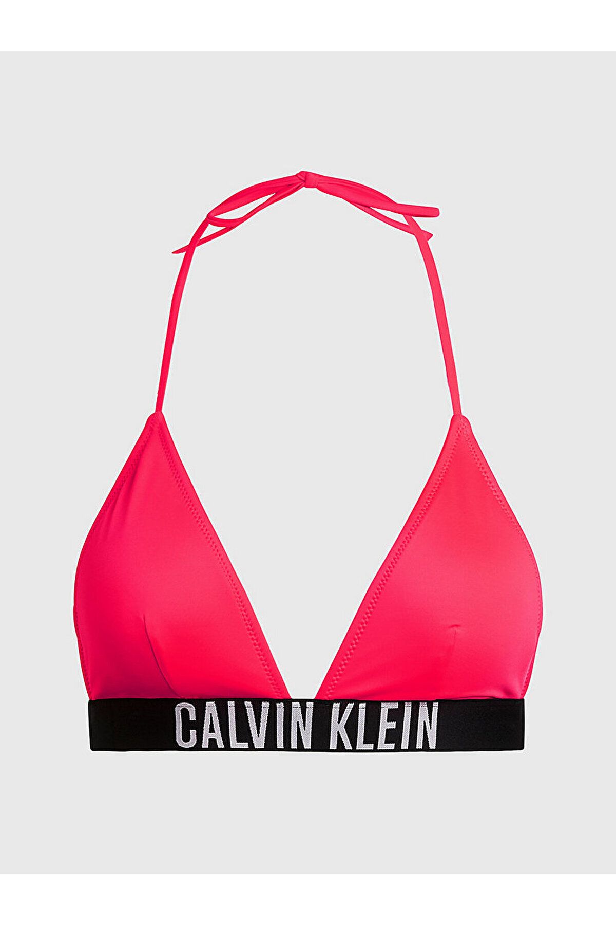 Calvin Klein Kadın Marka Logolu Pamuklu Günlük Kullanım Kırmızı Bikini Üstü KW0KW02506-XN8