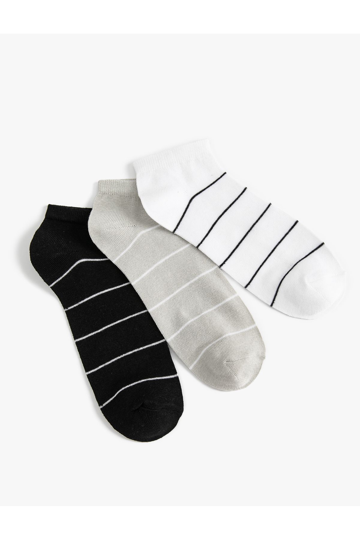 Koton Spor Çorap Seti Çizgili 3'lü Çok Renkli