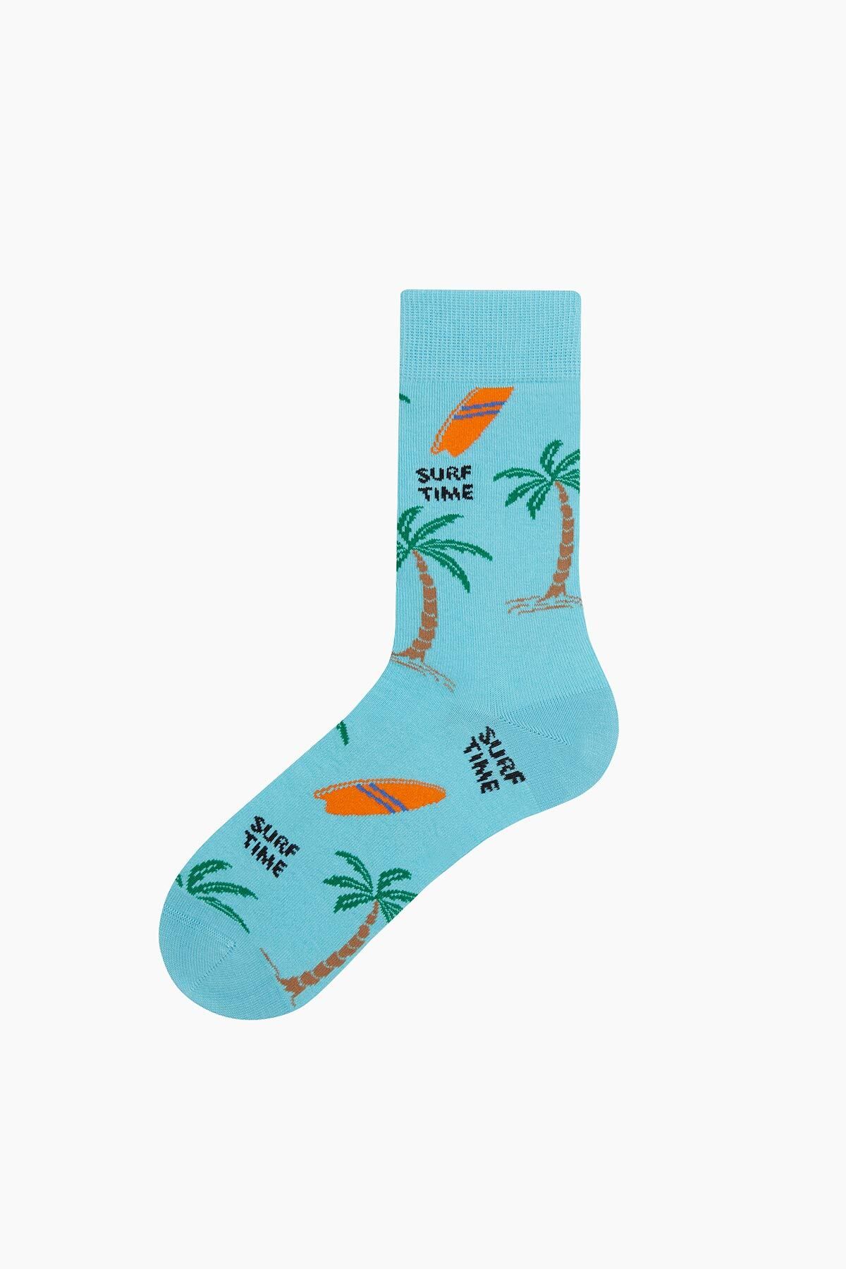 Bross Hawai Desenli Erkek Çorap