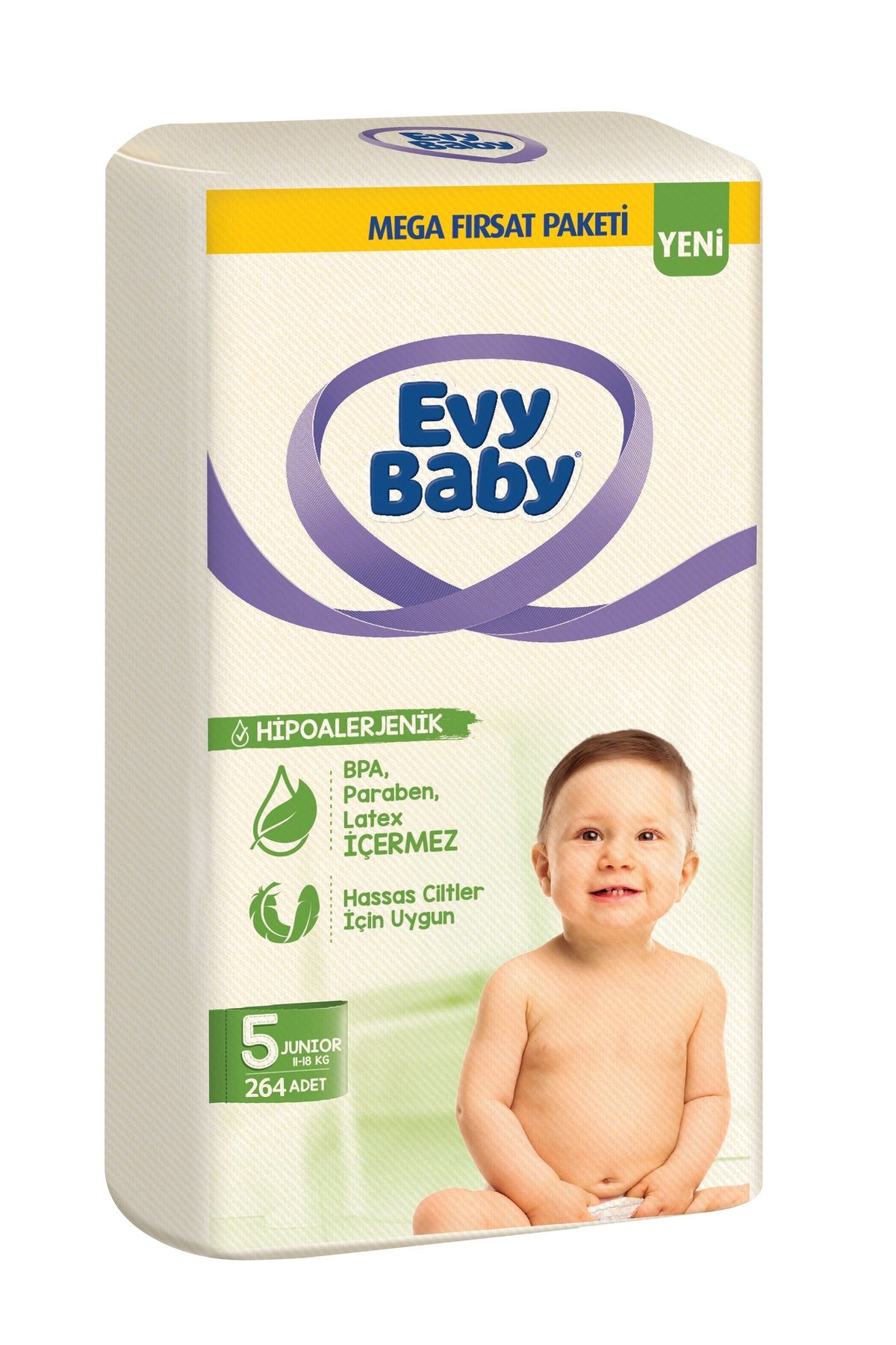 Evy Baby Bebek Bezi Mega Fırsat Paketi 5 Numara 264 Adet