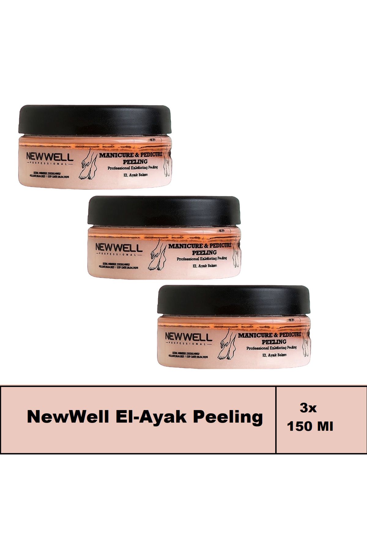 New Well El-ayak Peeling 150 Ml x 3 Adet