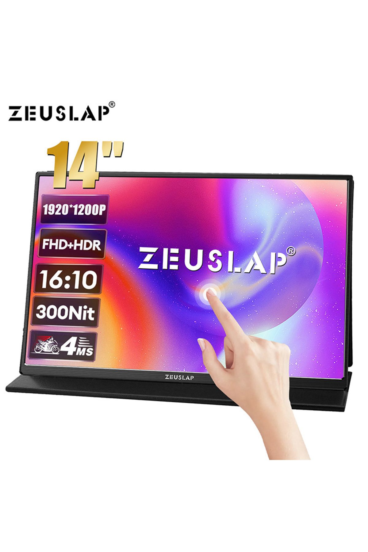 ZEUSLAP Z14 Lite Pro 14'' FHD+HDR 1920x1200 IPS Panel Type-C Ultra İnce Taşınabilir Monitör