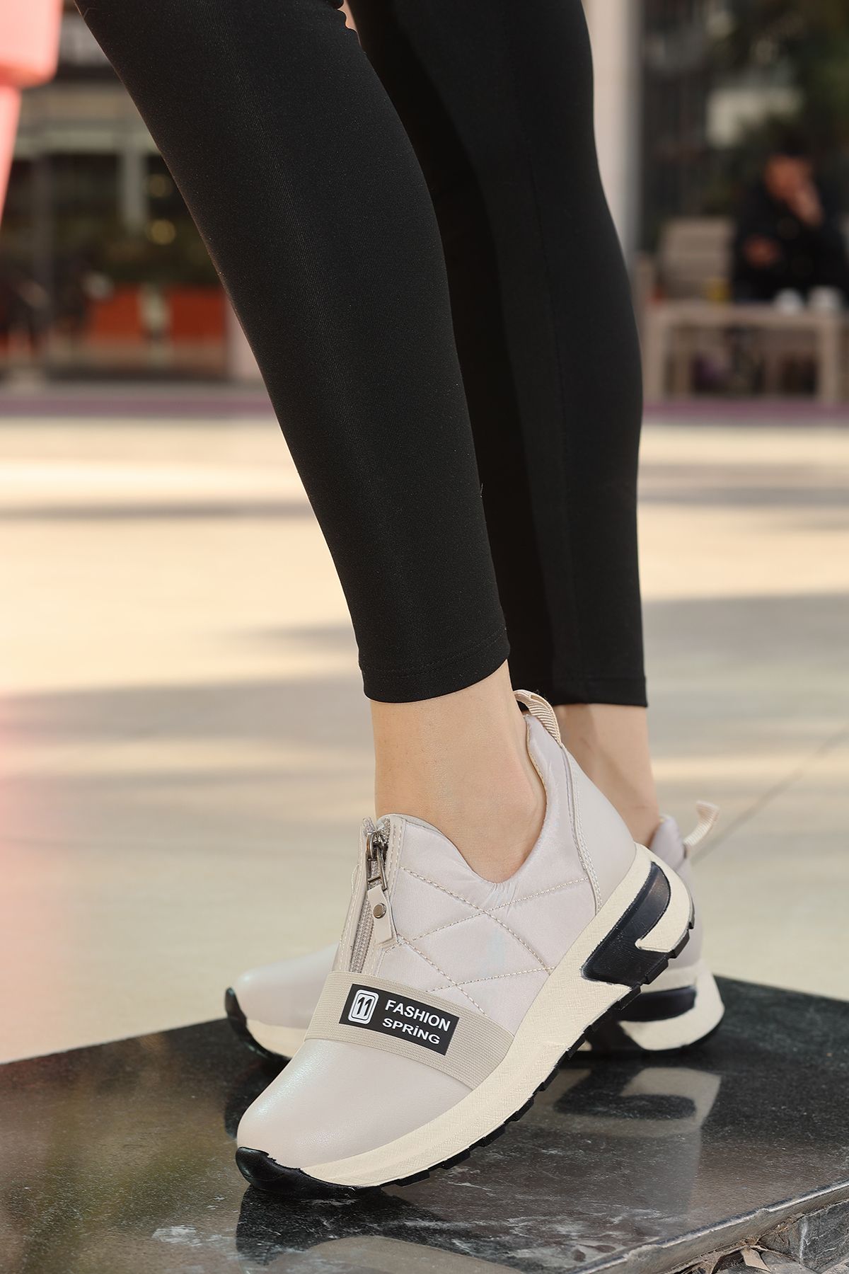 otuzbesshoes Diora Anatomik Tabanlı Paraşüt Kadın Spor Ayakkabı Vizon
