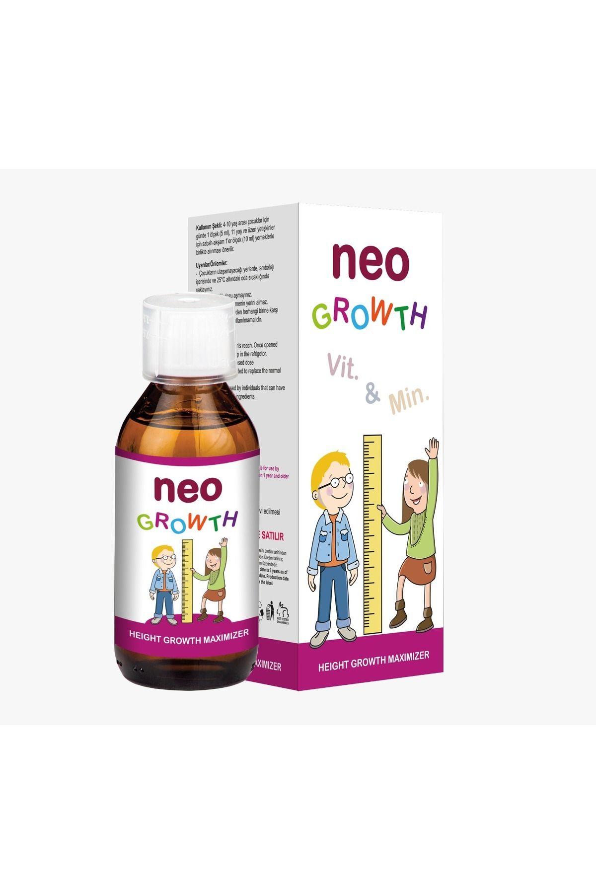 Neo Mixture Neo Growth Çocuklarda Boy Uzatmaya Yardımcı Şurup