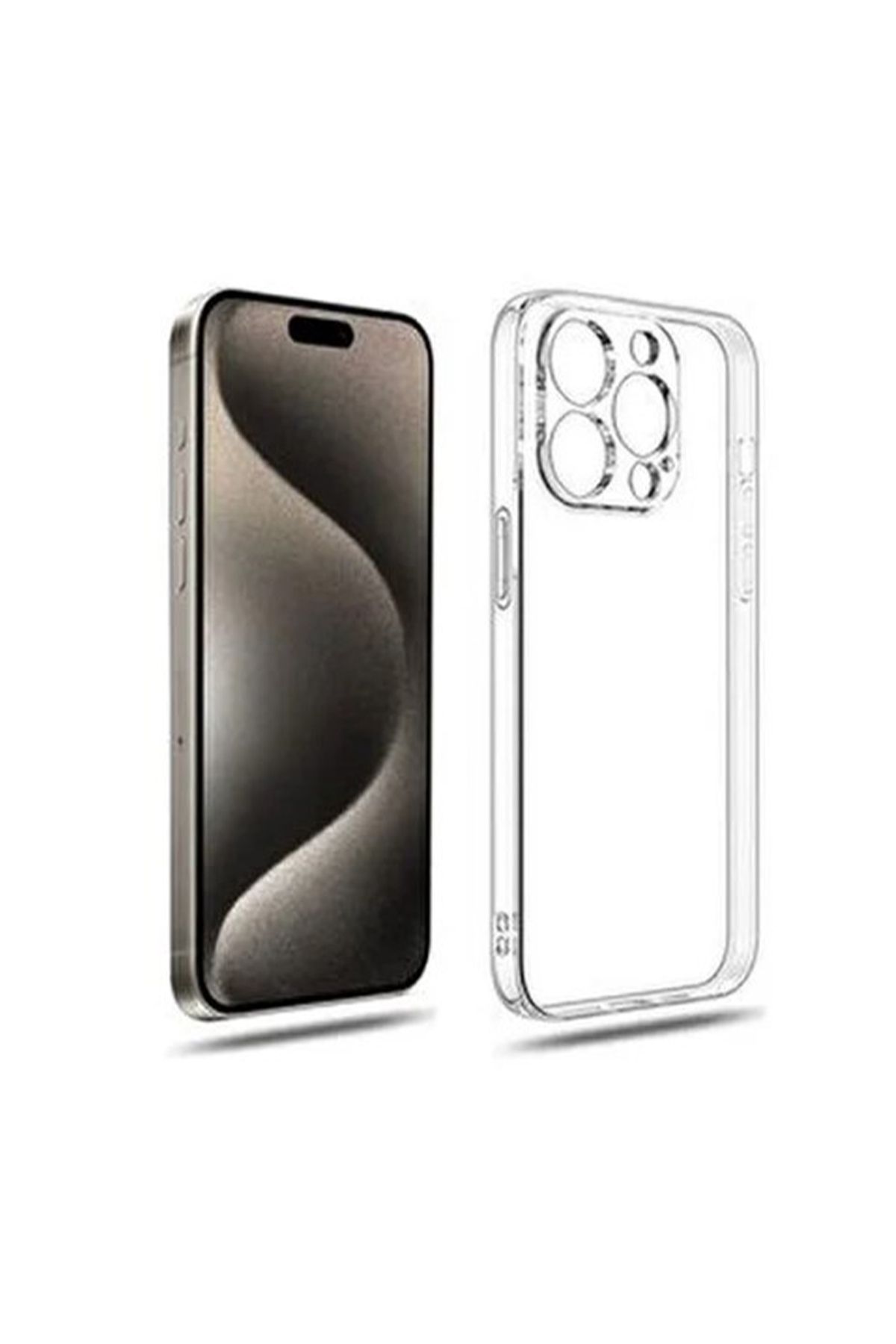 Nettech Apple iPhone 15 Pro Uyumlu Lüx Seri Arka Koruma Kılıf - Şeffaf