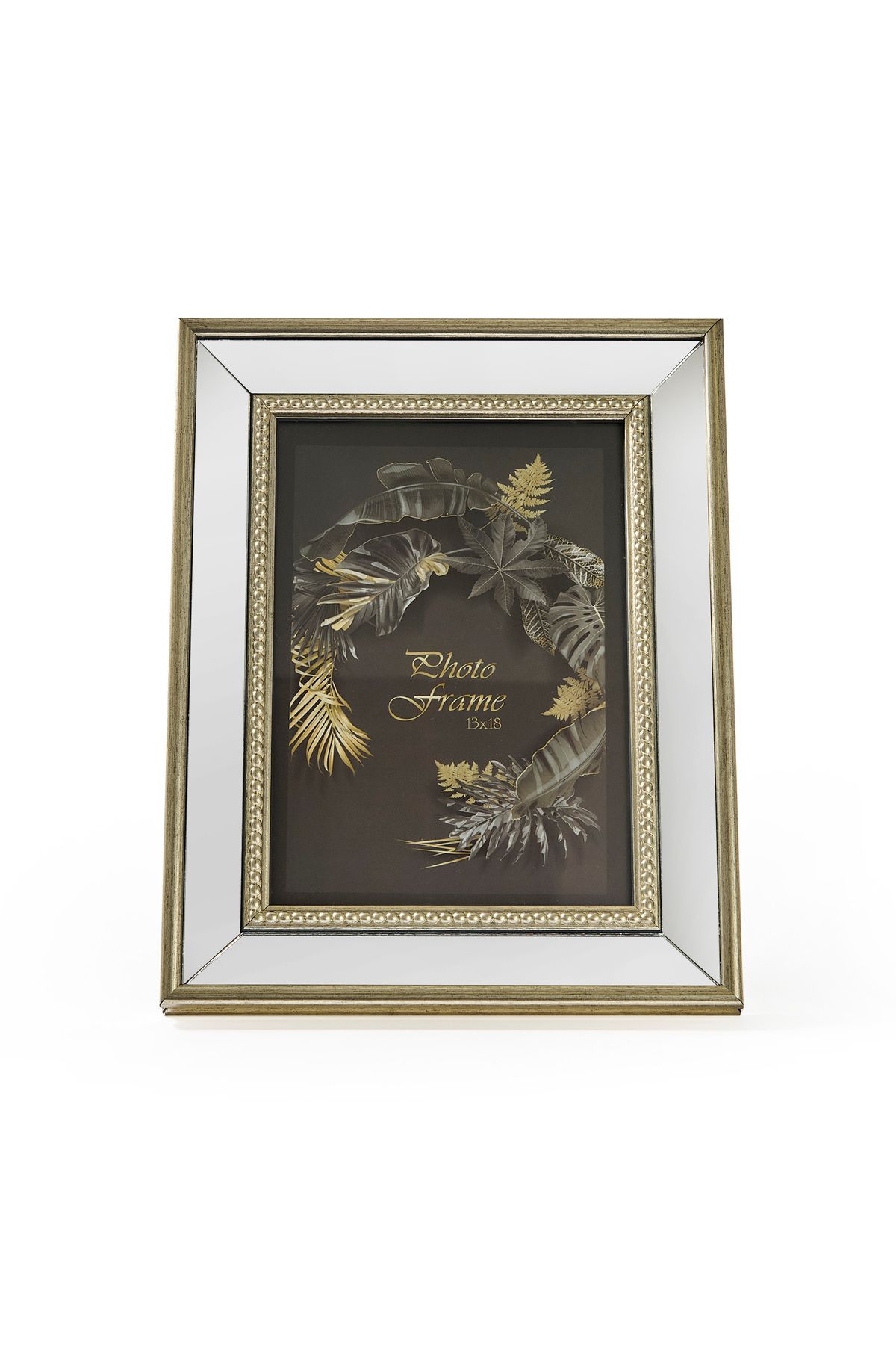 İpek Aynalı Çerçeve - Gümüş - 13x18 cm