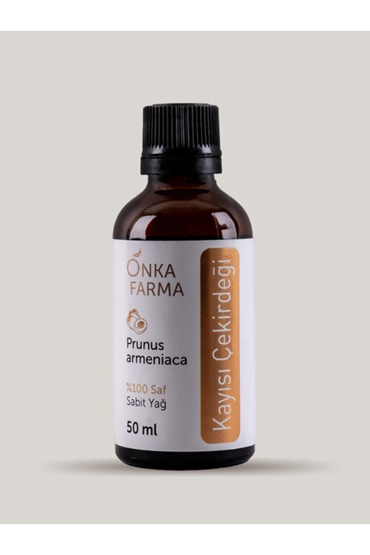 OnkaFarma Onka Farma Kayısı Çekirdeği Yağı - Soğuk Sıkım %100 Saf - 50 ml