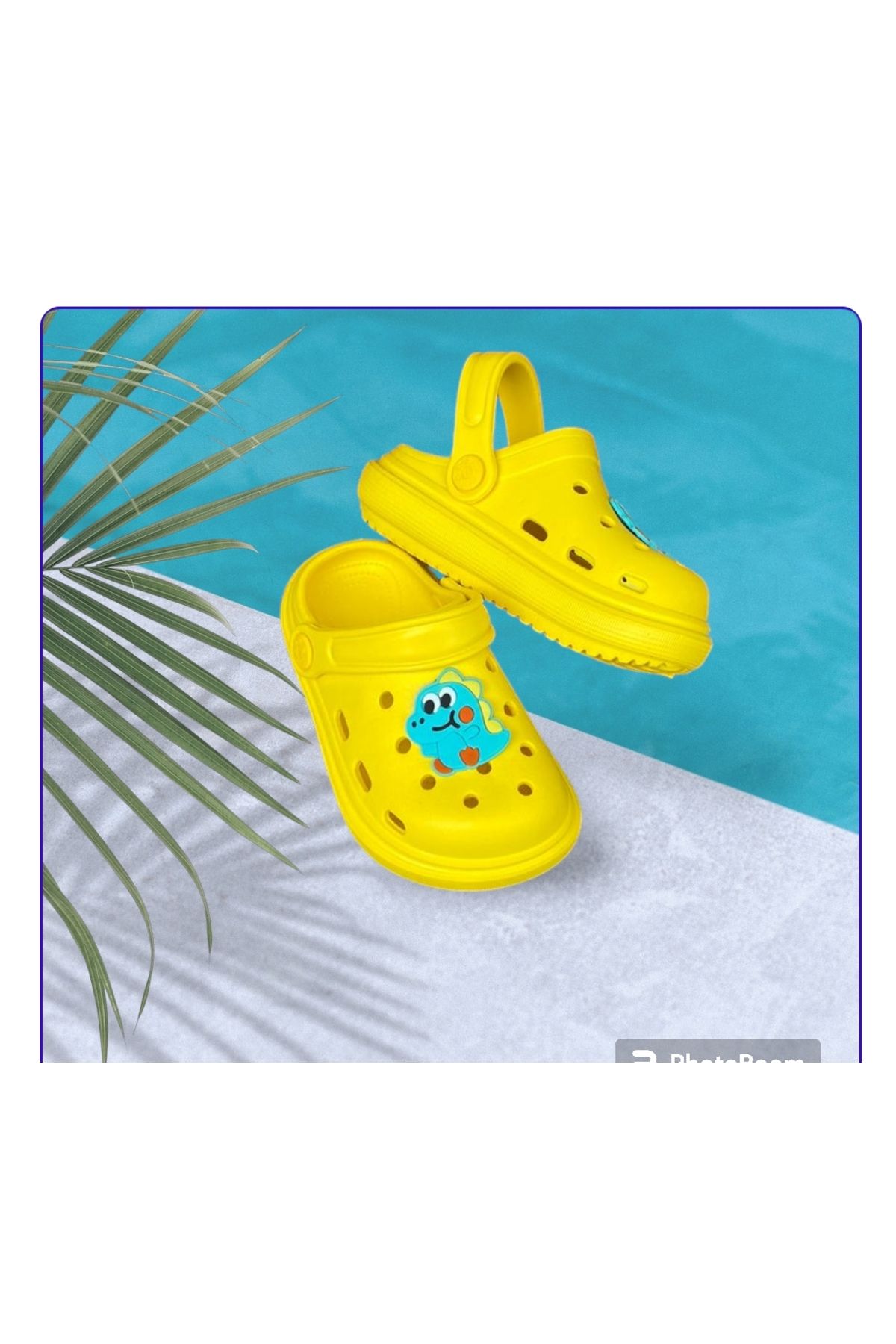 İpek ipek çocuk kros sarı terlik sandalet