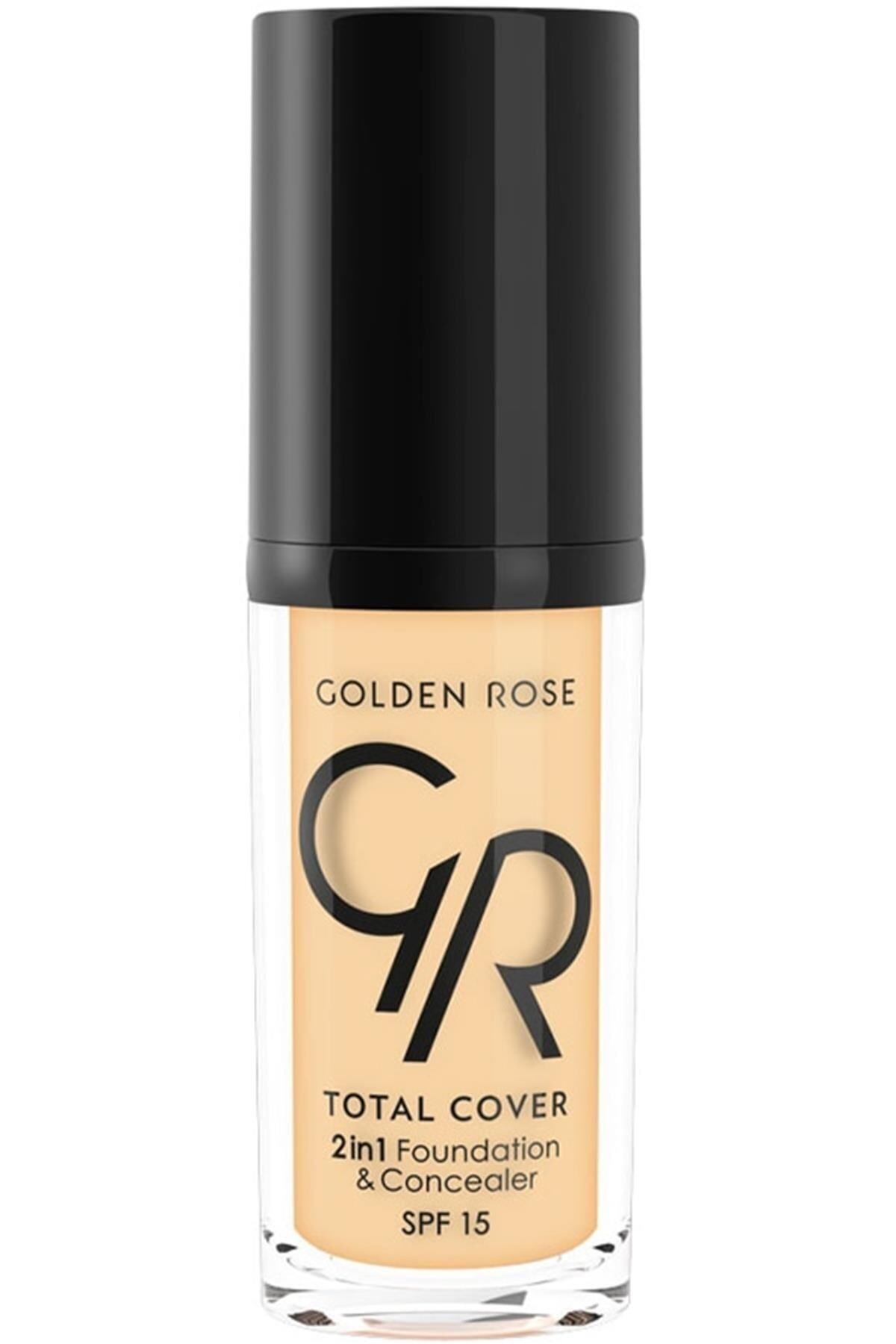 Golden Rose TOTAL COVER 2İN1 FOUNDATİON CONCEALER 21 FOUNDATİON THAT FİLLS THE LİNES DKHAİR480